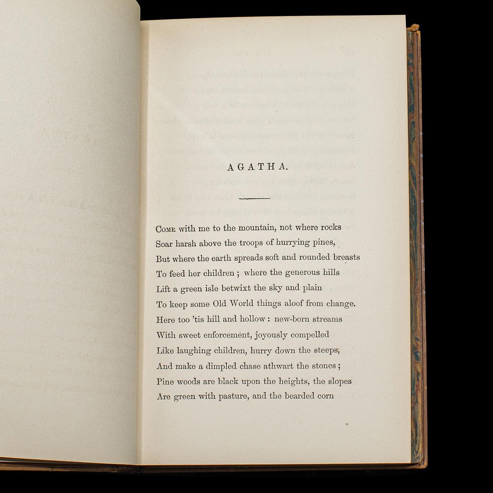 Antique Legend of Jubal, George Eliot, English, Bound, Poetry Book, Victorian For Sale 1
