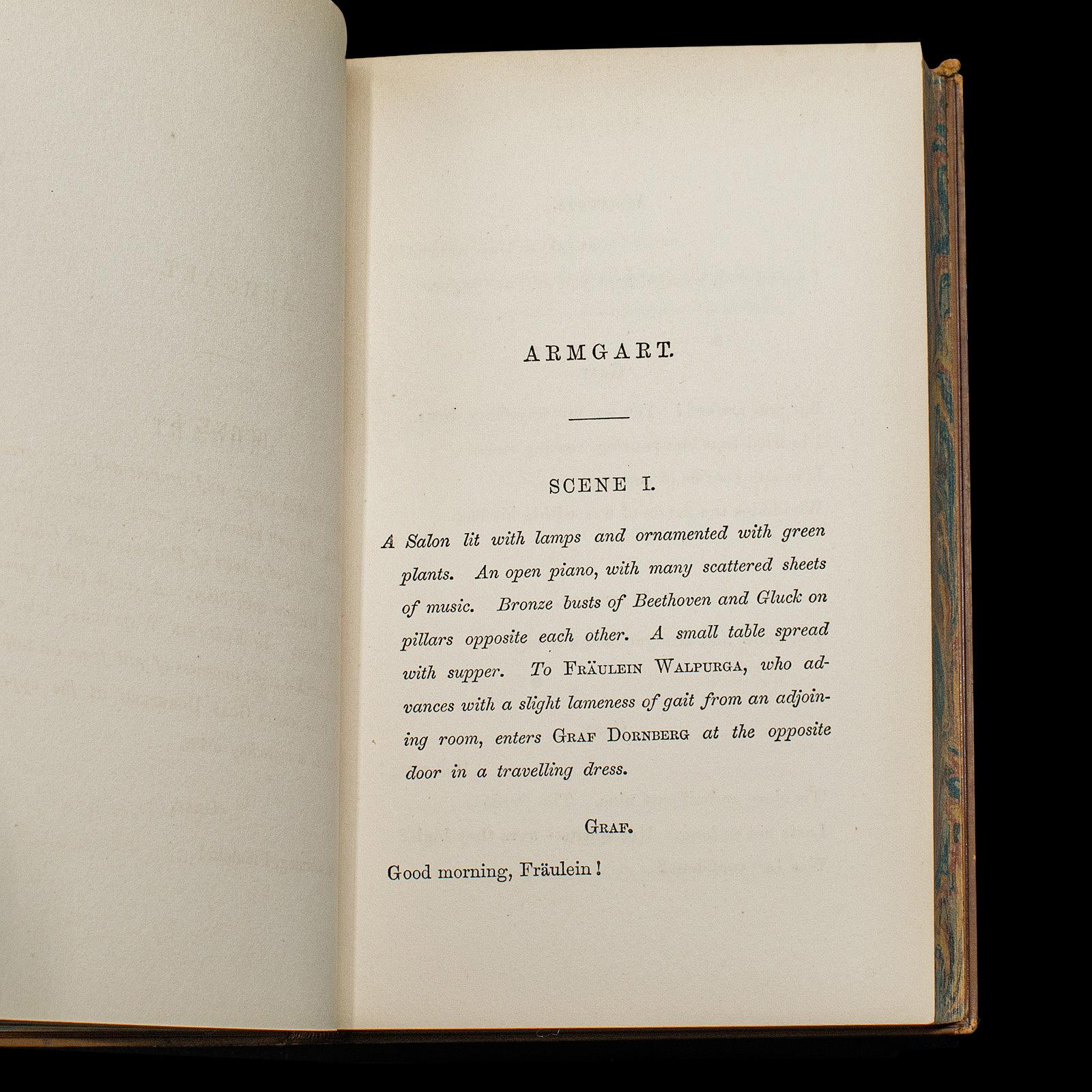 Antique Legend of Jubal, George Eliot, English, Bound, Poetry Book, Victorian For Sale 2