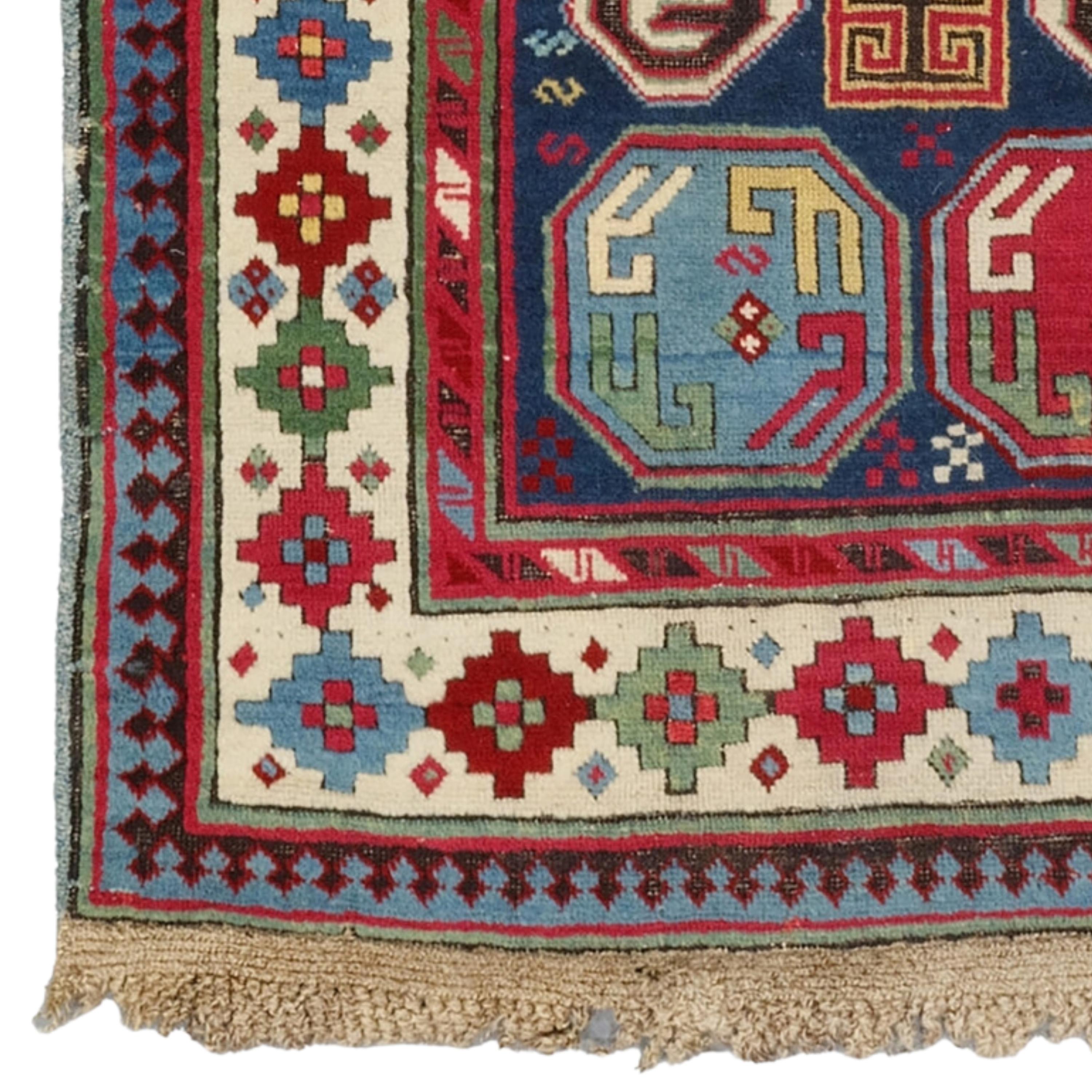 Caucasian Lenkoran Rug  Caucasus Rug
Size : 83 x 155 cm

This impressive 19th century Lenkoran Tapestry is a masterpiece reflecting the elegant and sophisticated craftsmanship of a historic period.

Rich Patterns: The carpet is decorated with