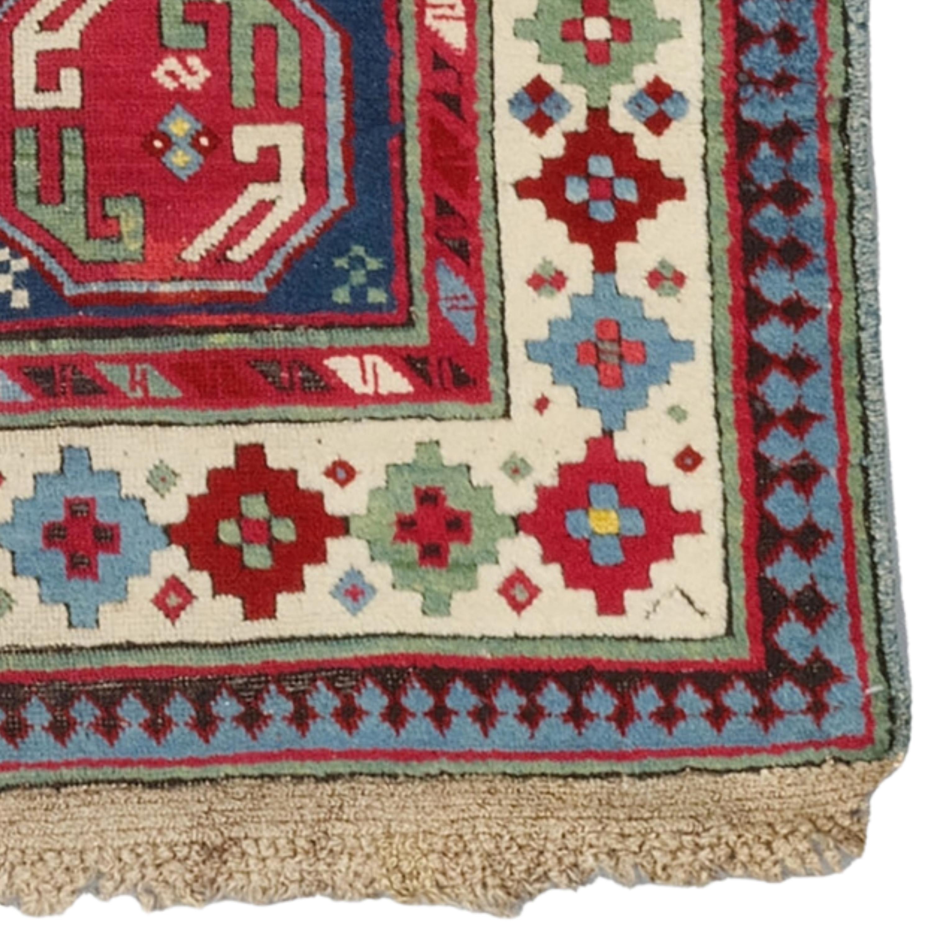 Antique Lenkoran Rug - 19th Century Lenkoran Prayer Rug, Caucasian Rug For Sale 2