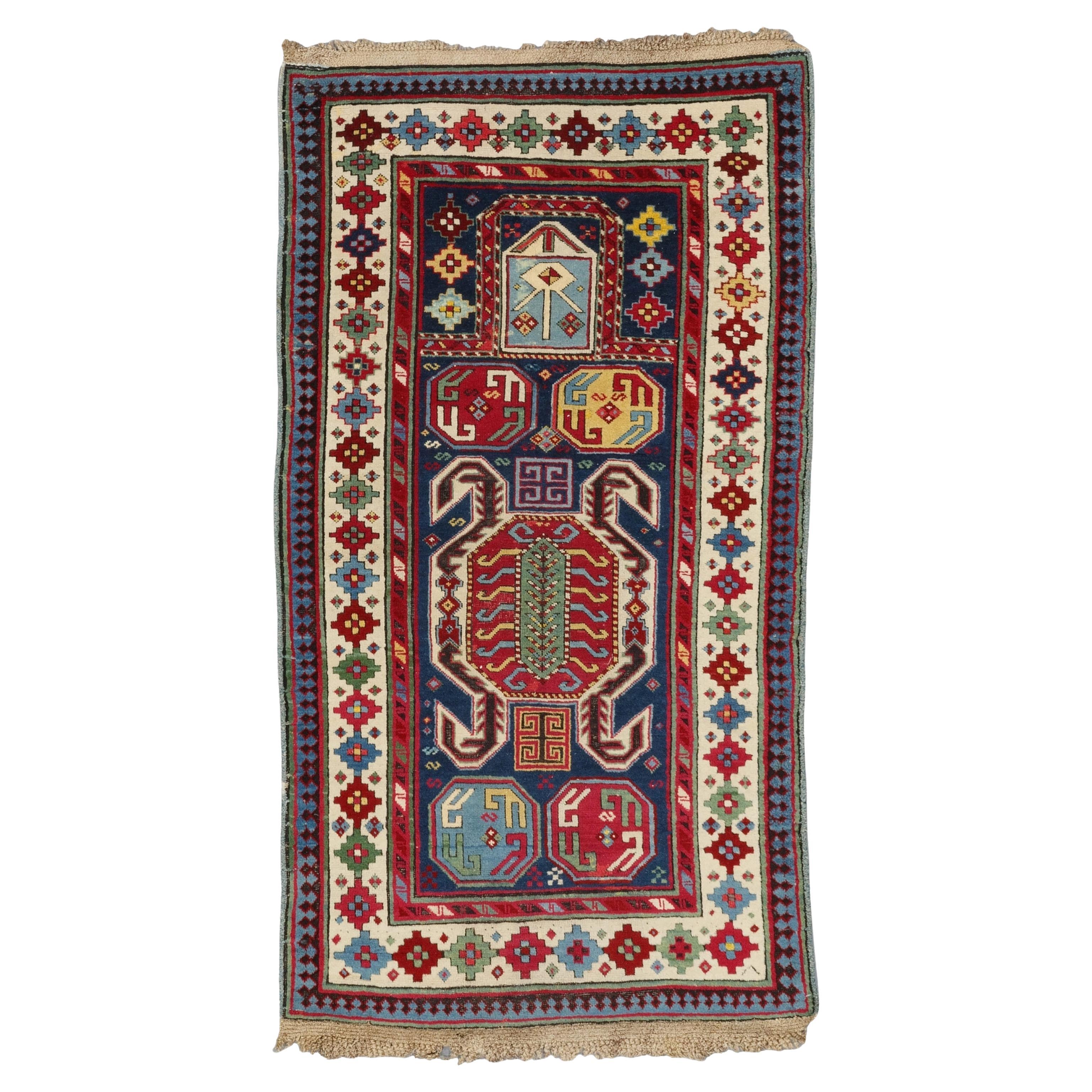 Antique Lenkoran Rug - 19th Century Lenkoran Prayer Rug, Caucasian Rug For Sale