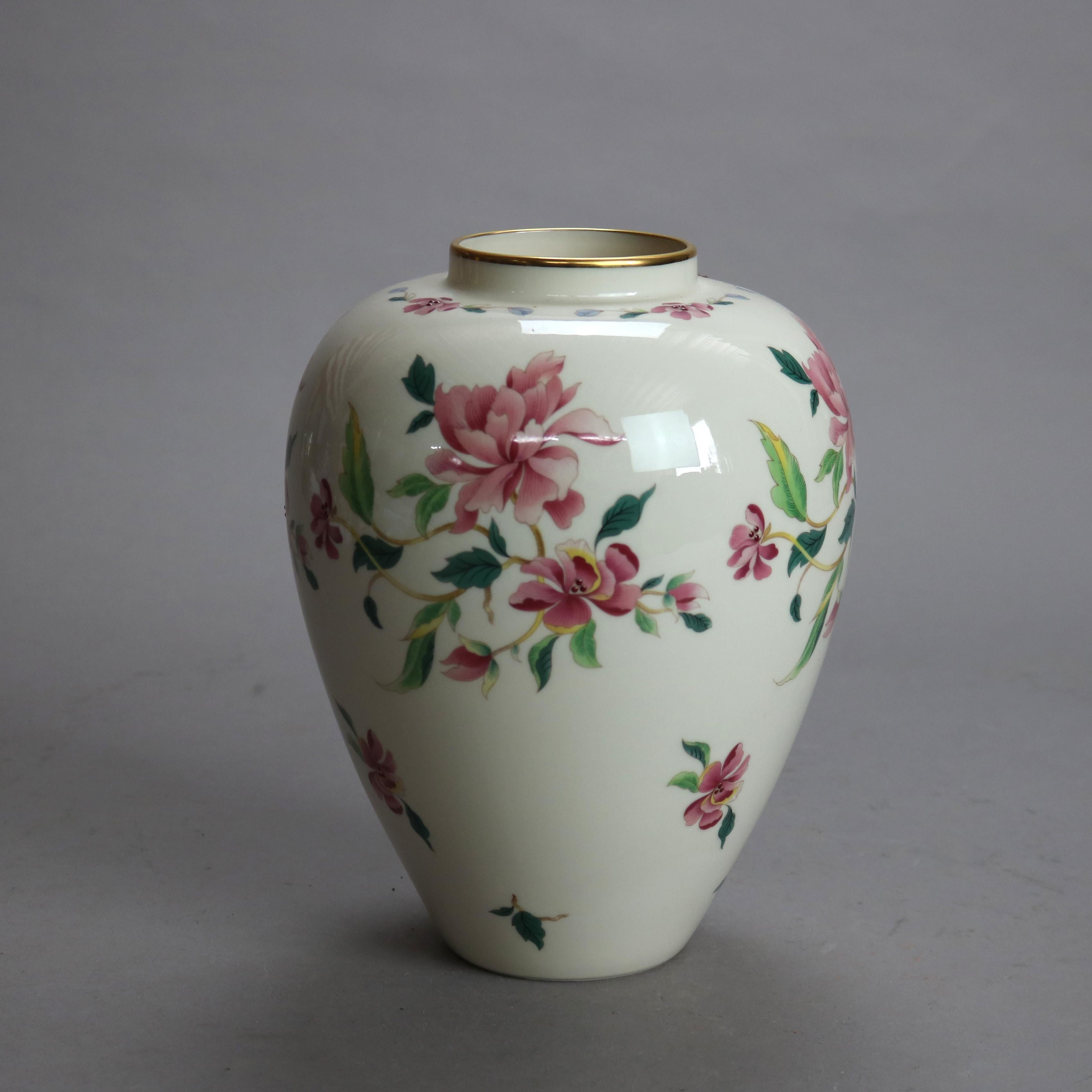 Antique Lenox Hand Painted & Gilt Floral Porcelain Vase C1930

Measures - 9
