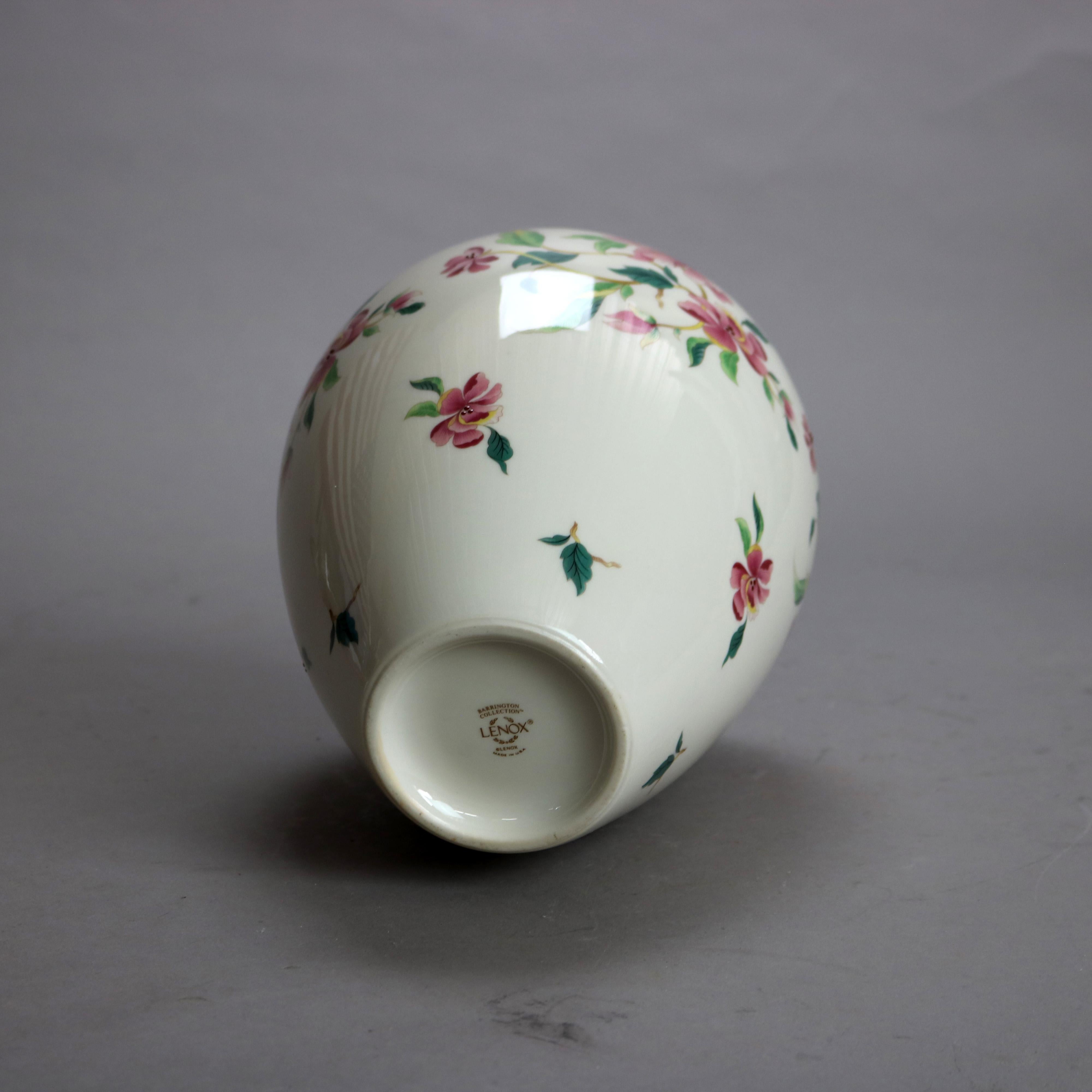 Antique Lenox Hand Painted & Gilt Floral Porcelain Vase C1930 For Sale 1