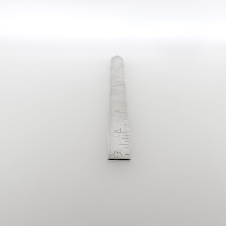 Antique Leonore Doskow Sterling Silver Ruler/Letter Opener For Sale at