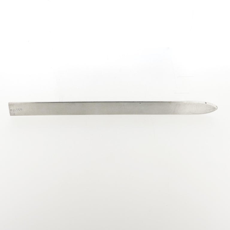 Antique Leonore Doskow Sterling Silver Ruler/Letter Opener For Sale at