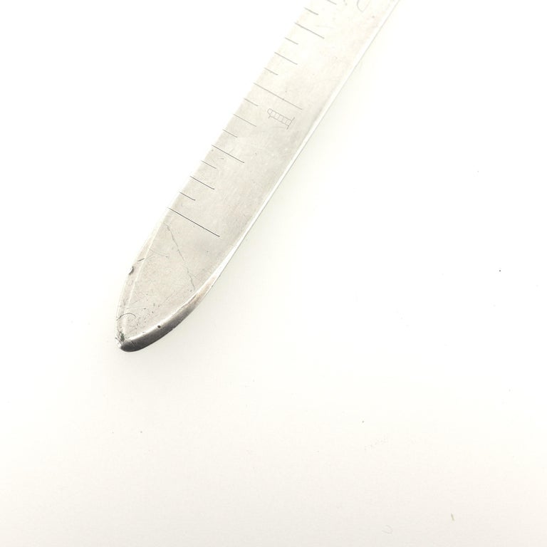 Antique Leonore Doskow Sterling Silver Ruler/Letter Opener For Sale at