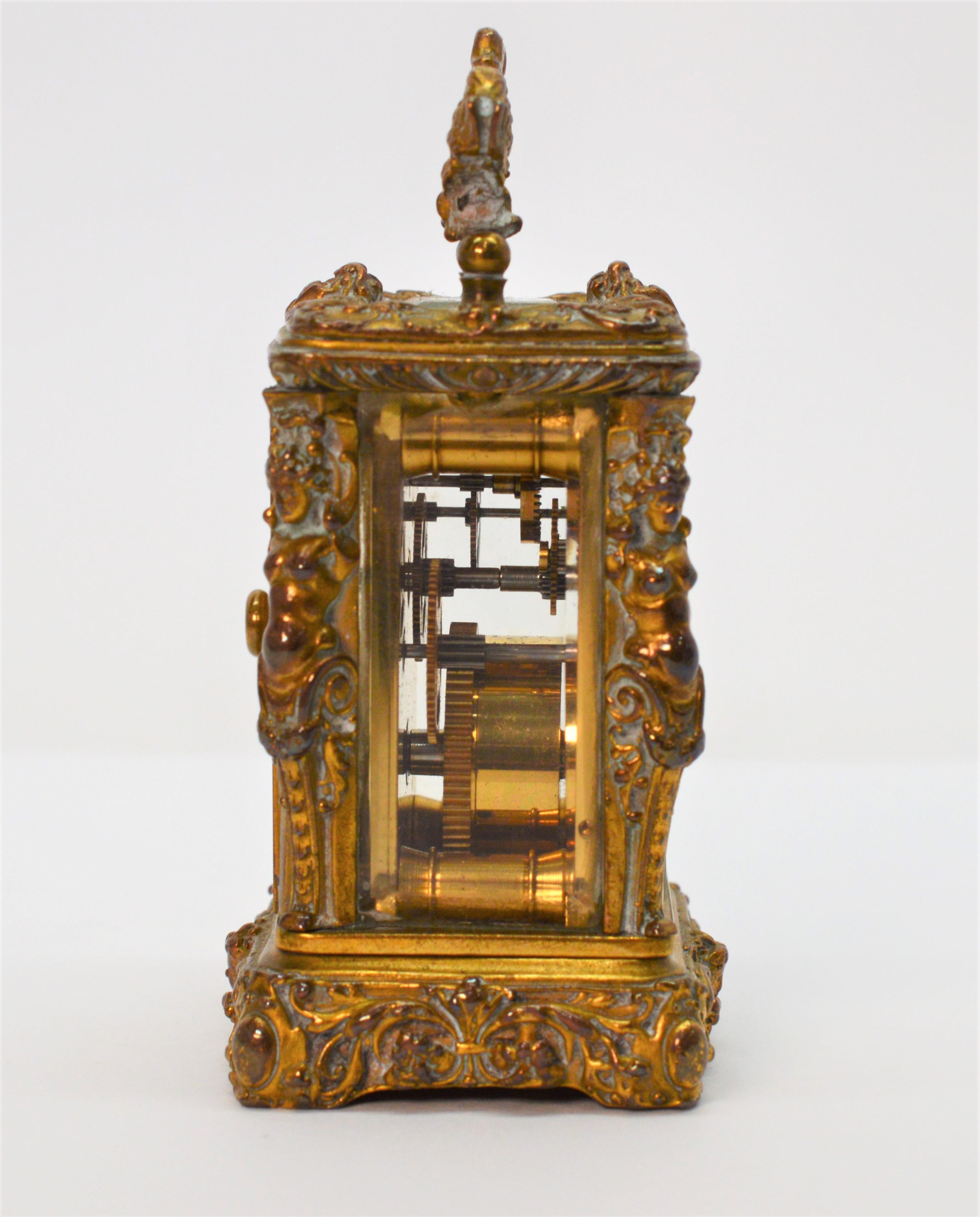 Women's Antique L'Epee Miniature Carriage Vanity Clock