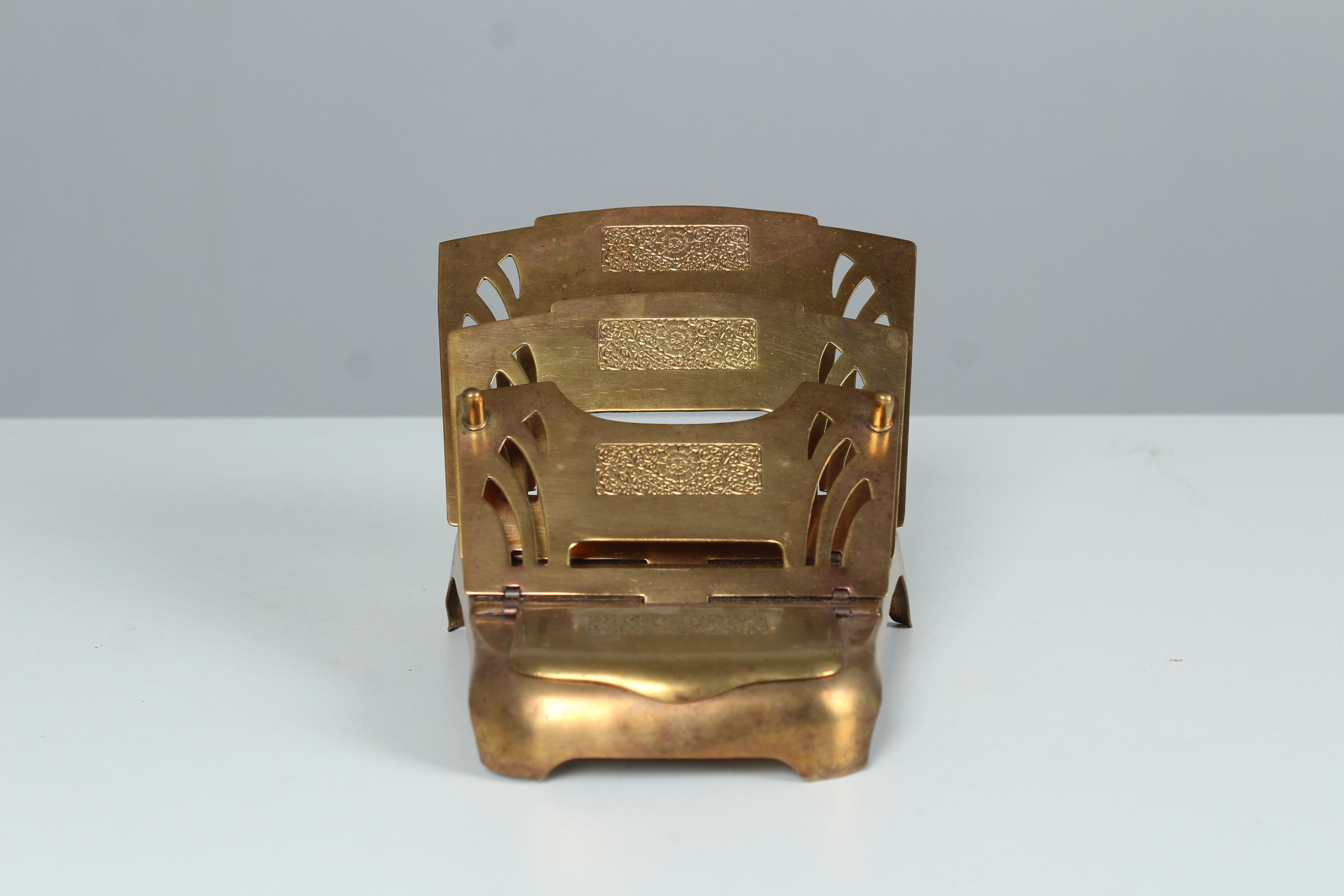Metà XX secolo Antico portalettere, calamaio, Art Nouveau, 1930 circa, Belle Epoque in vendita