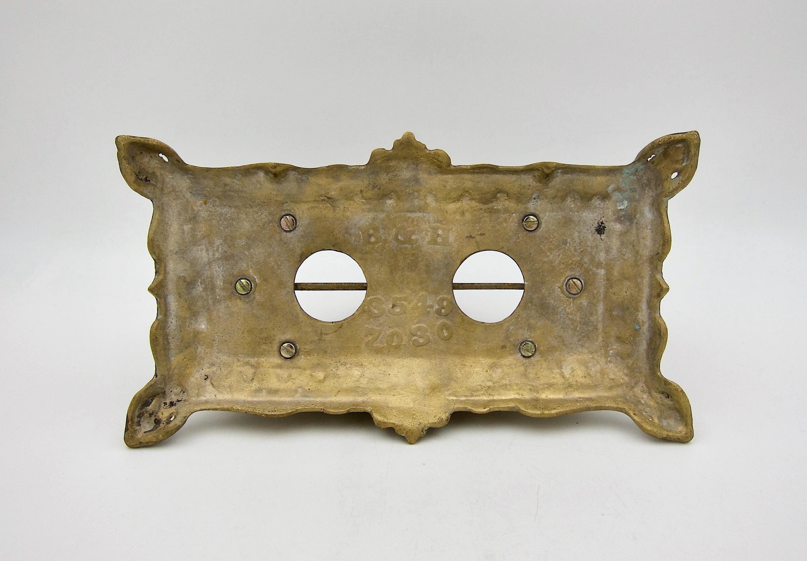 Antique Letter Holder with Victorian Hunt Scene by Bradley and Hubbard 1