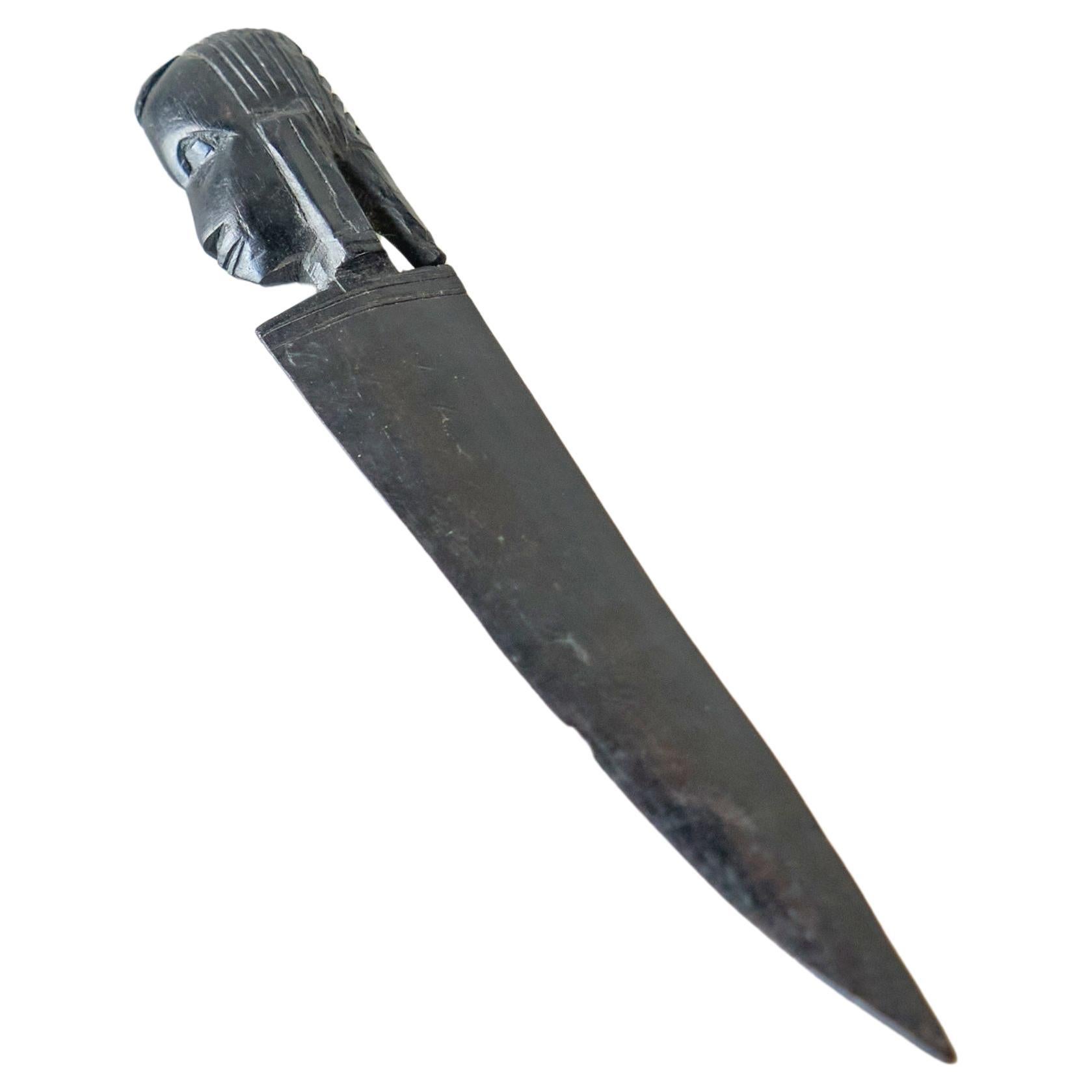 Antiker Brieföffner aus Ebenholz Afrika Anfang 20. im Angebot