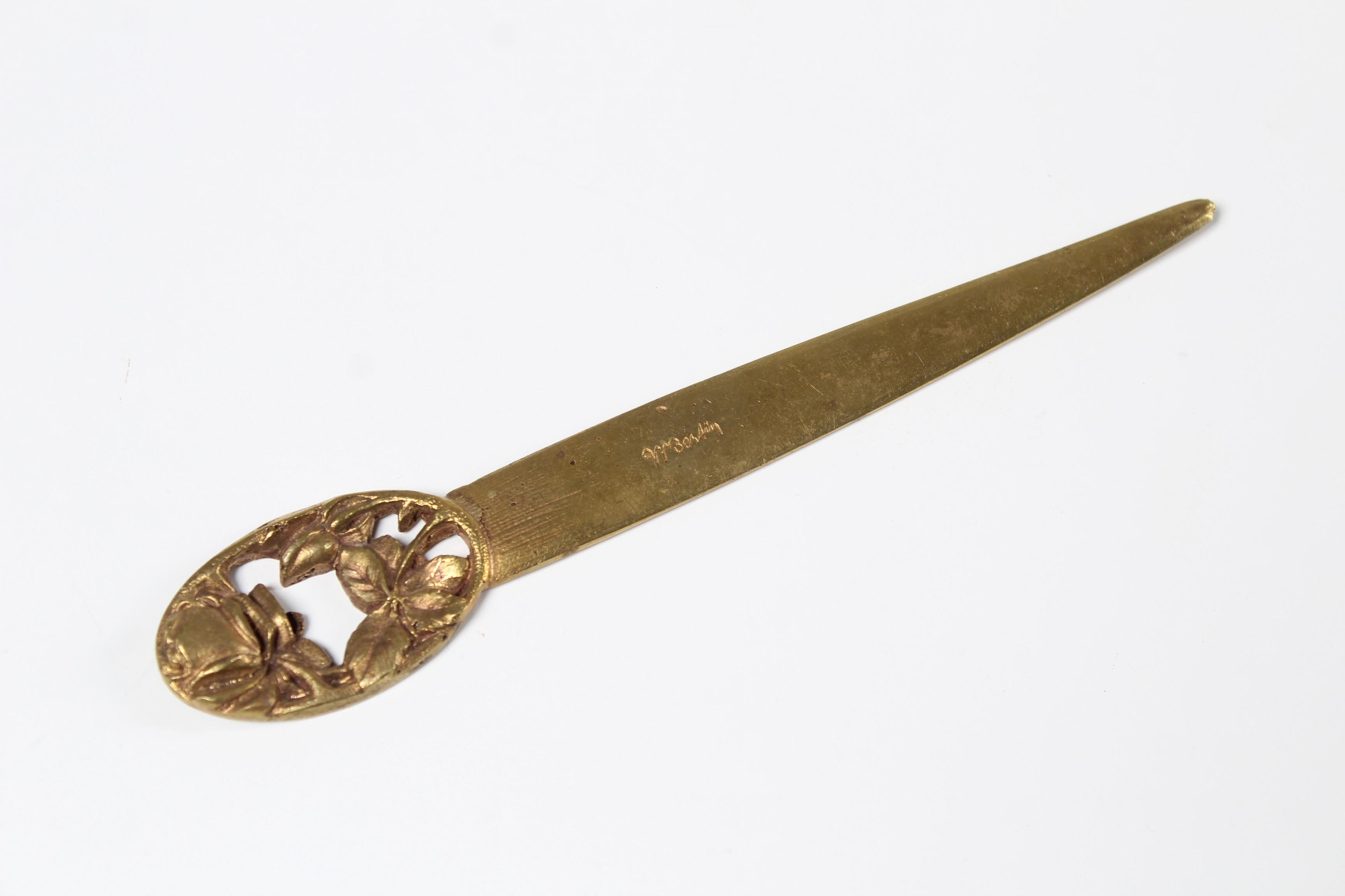 20th Century Antique Letter Opener with Signature For Sale