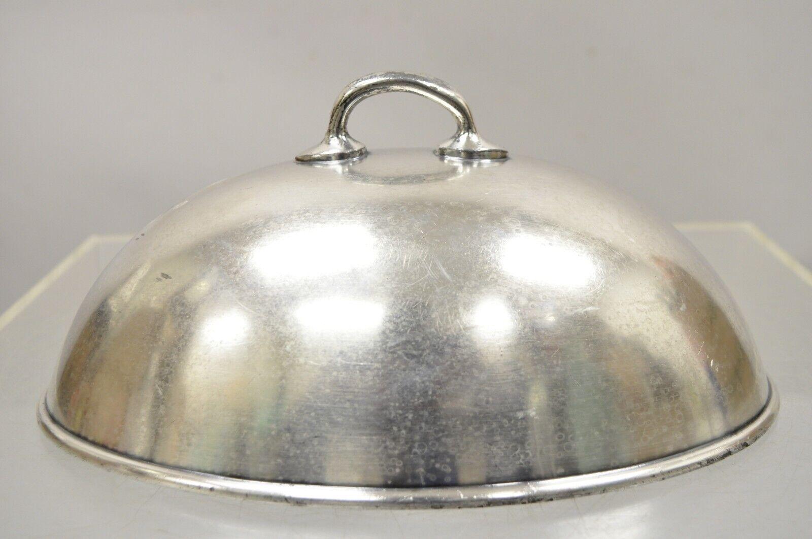 Antique Lexington Silver Plated Edwardian Oval Small Serving Platter Lid Dome For Sale 7