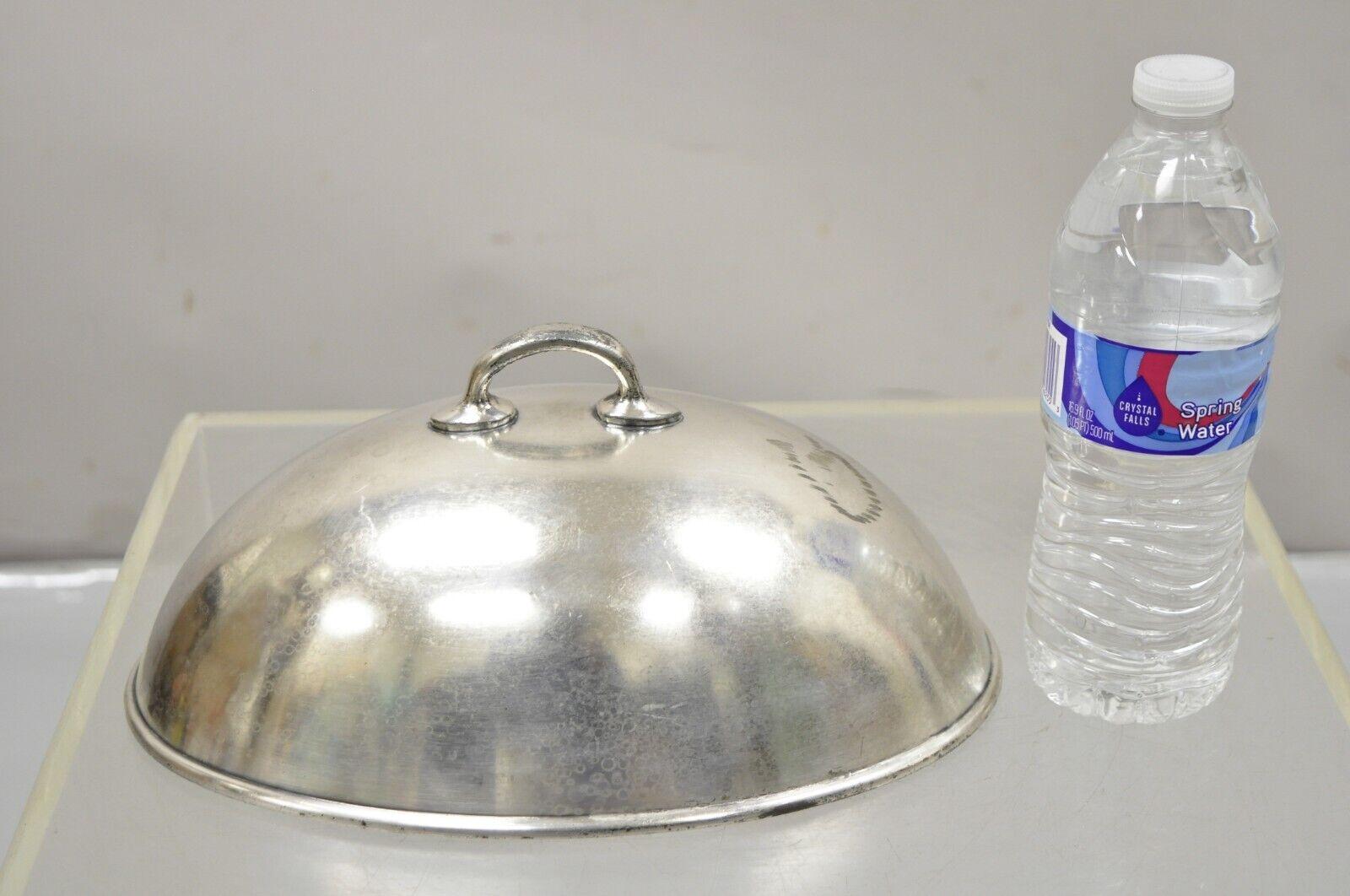 Antique Lexington Silver Plated Edwardian Small Oval Serving Platter Lid Dome. Circa Early to Mid 1900s. Measurements: 5
