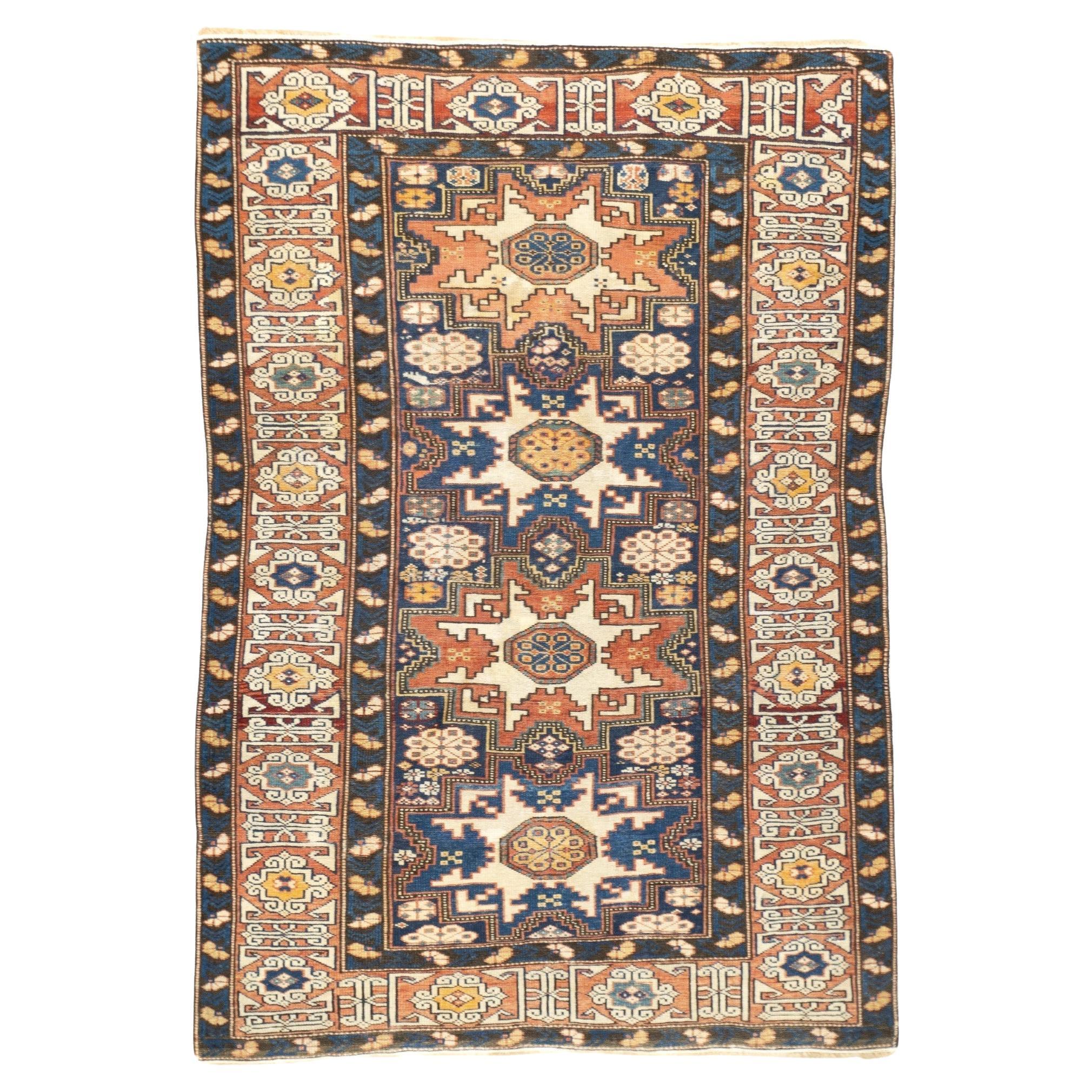 Antique Lezgi Rug 3'7'' x 5'1''