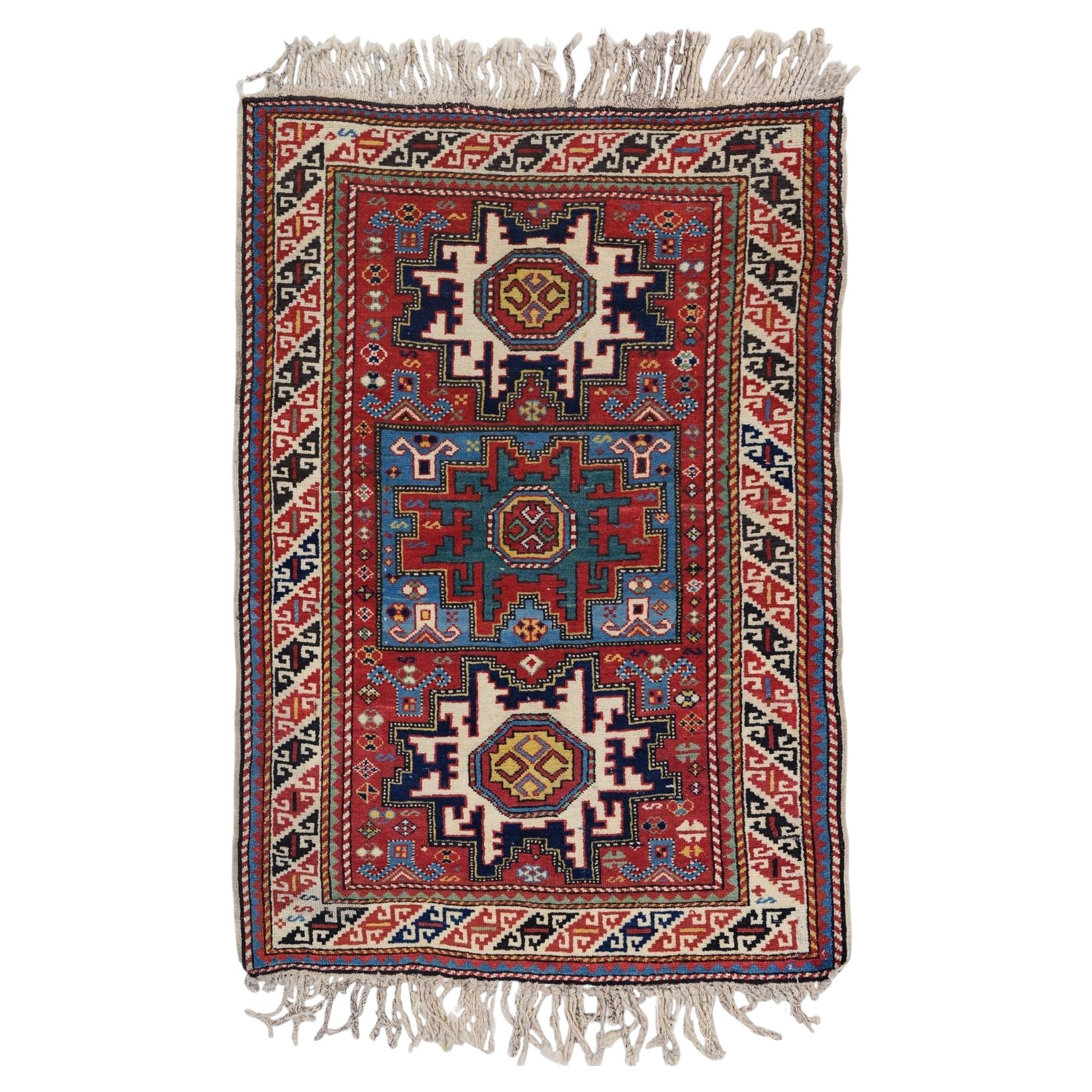 Antique Lezgi Shirvan Rug - Late 19th Century