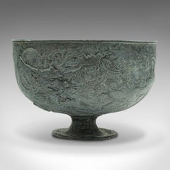 Antique Libation Cup, Chinese, Lead Alloy, Decorative Bowl, Victorian, C.1880