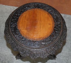 Antique Liberty Burmese circa 1880 Anglo Indian Hardwood Centre Occasional Table