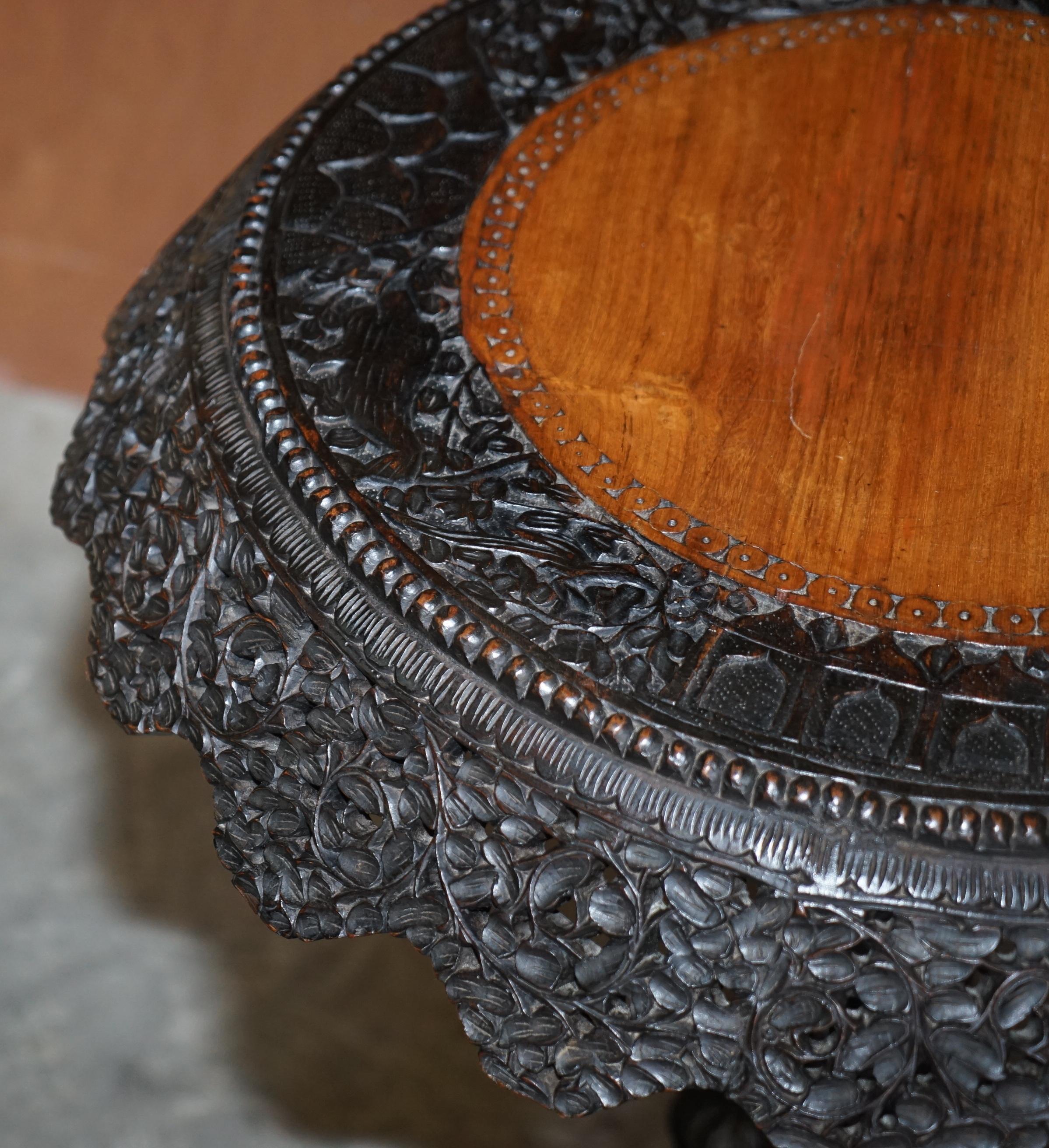 Anglo-Indian Antique Liberty Burmese circa 1880 Anglo Indian Hardwood Centre Occasional Table
