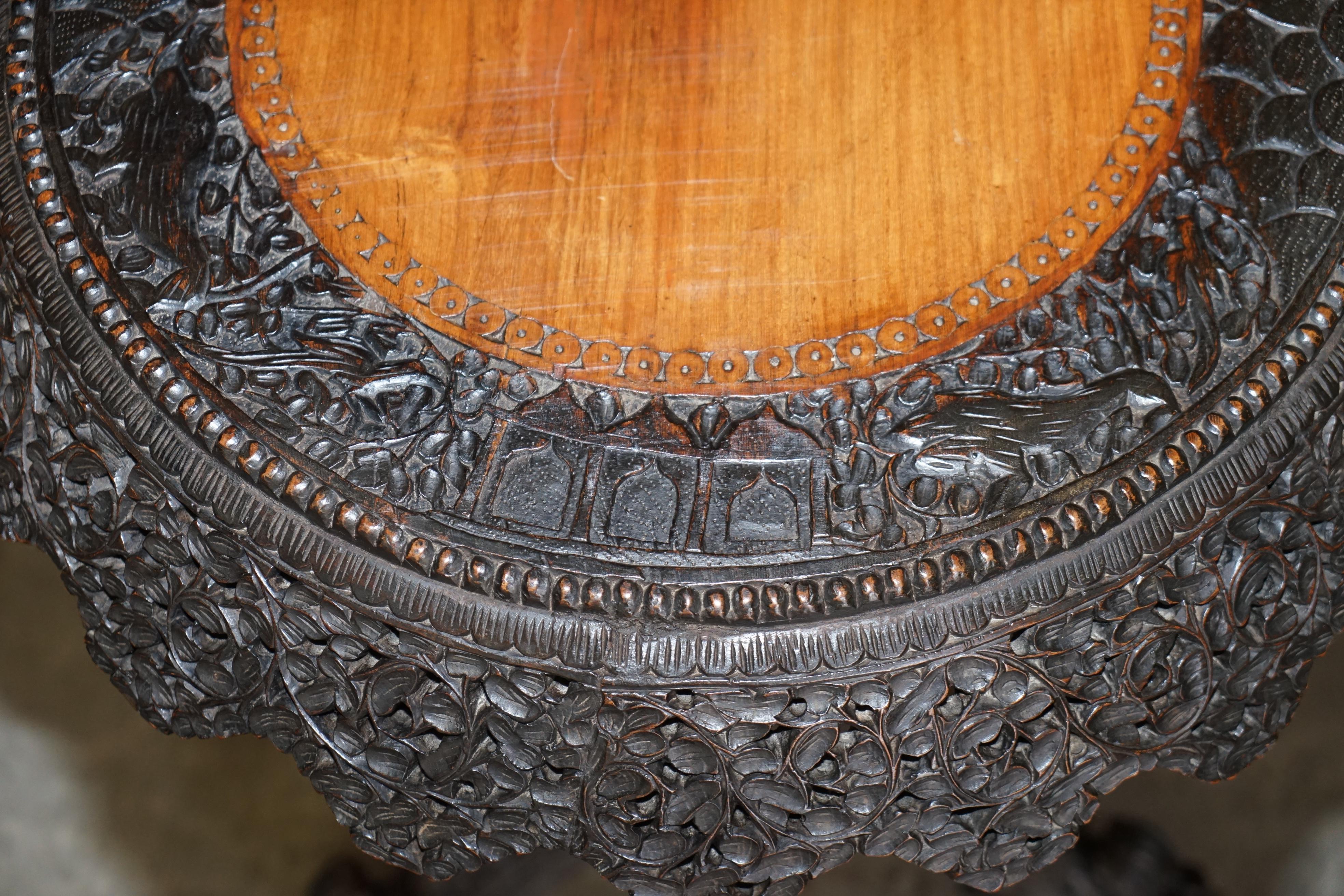 Late 19th Century Antique Liberty Burmese circa 1880 Anglo Indian Hardwood Centre Occasional Table