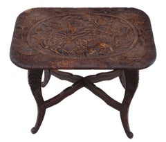 Antique Liberty Chinoiserie Hardwood Writing Side Occasional Table