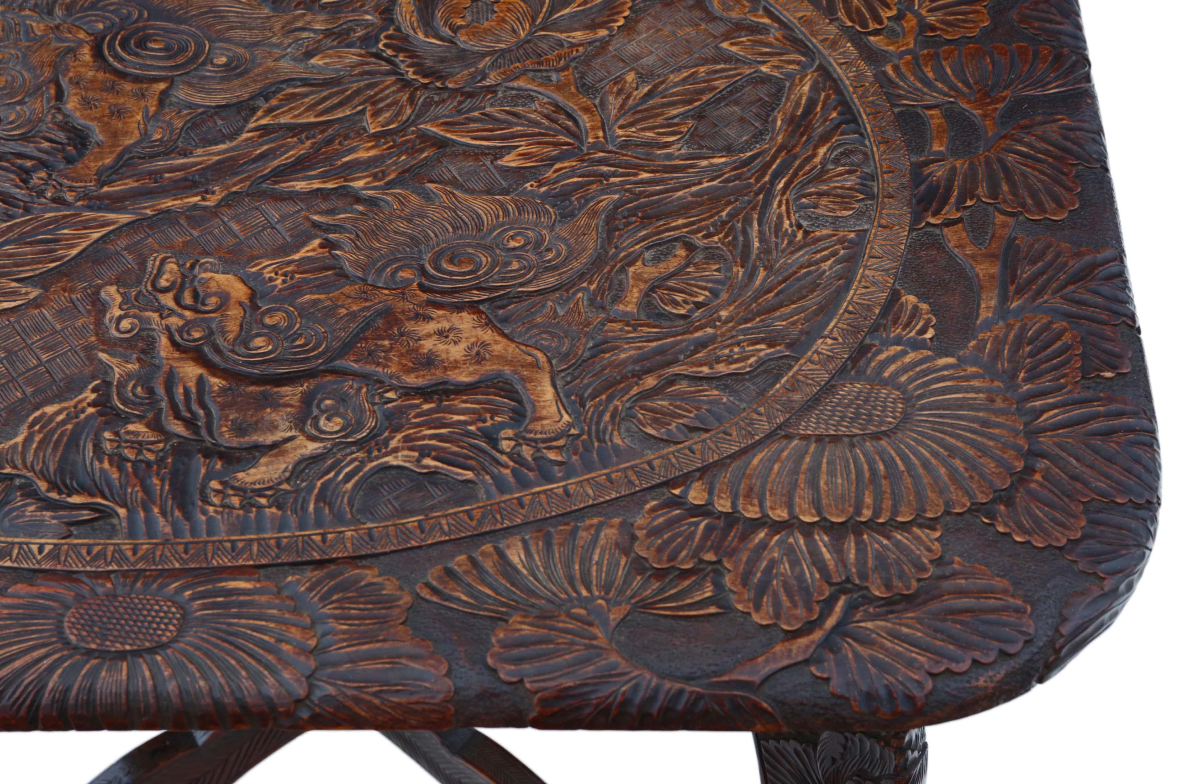 Ancienne table d'appoint Liberty Chinoiserie en bois dur pour écrire, style chinoiserie Bon état - En vente à Wisbech, Cambridgeshire