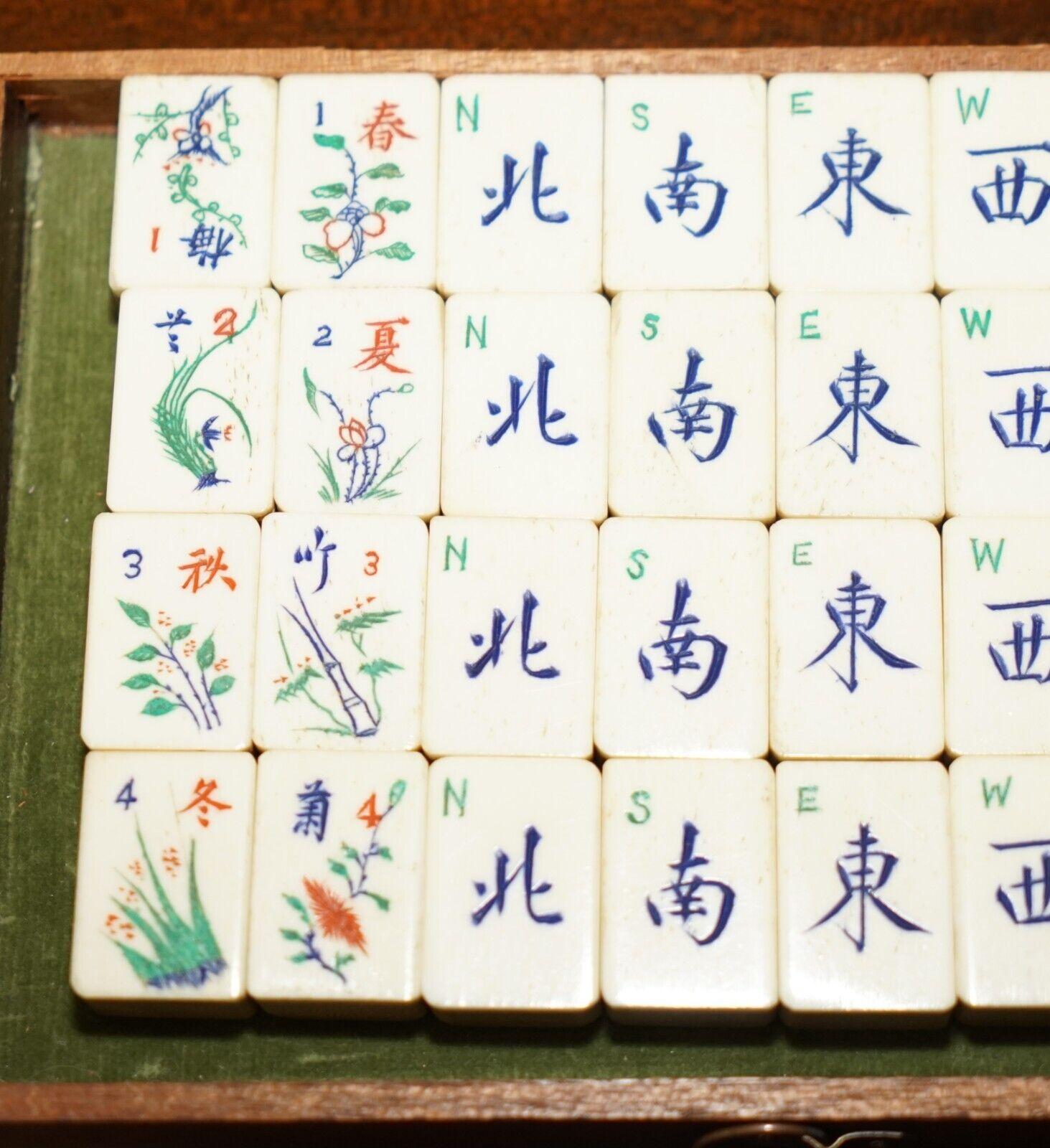 Antique Liberty's London Art Nouveau Style Chinese Export Mahjong Complete Set For Sale 4