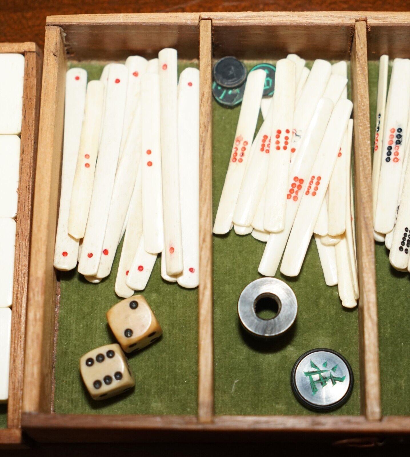 Antique Liberty's London Art Nouveau Style Chinese Export Mahjong Complete Set For Sale 6