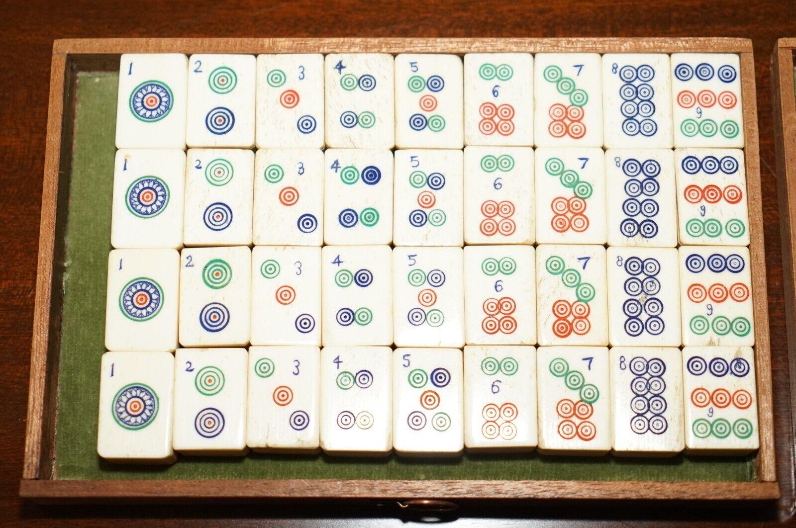 Early 20th Century Antique Liberty's London Art Nouveau Style Chinese Export Mahjong Complete Set For Sale