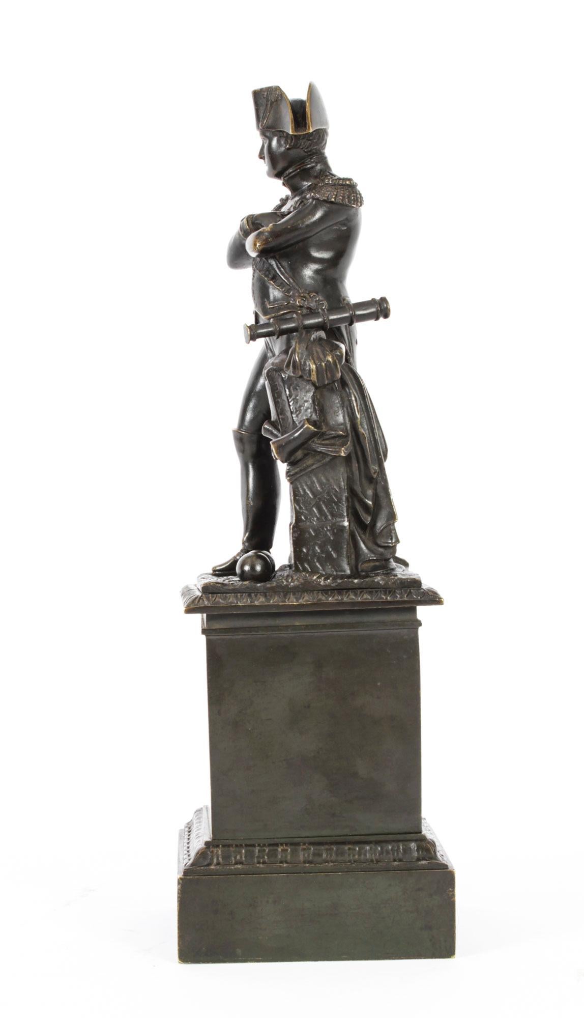 Bronze ancien de bibliothèque représentant Napoléon Bonaparte 19ème siècle en vente 7
