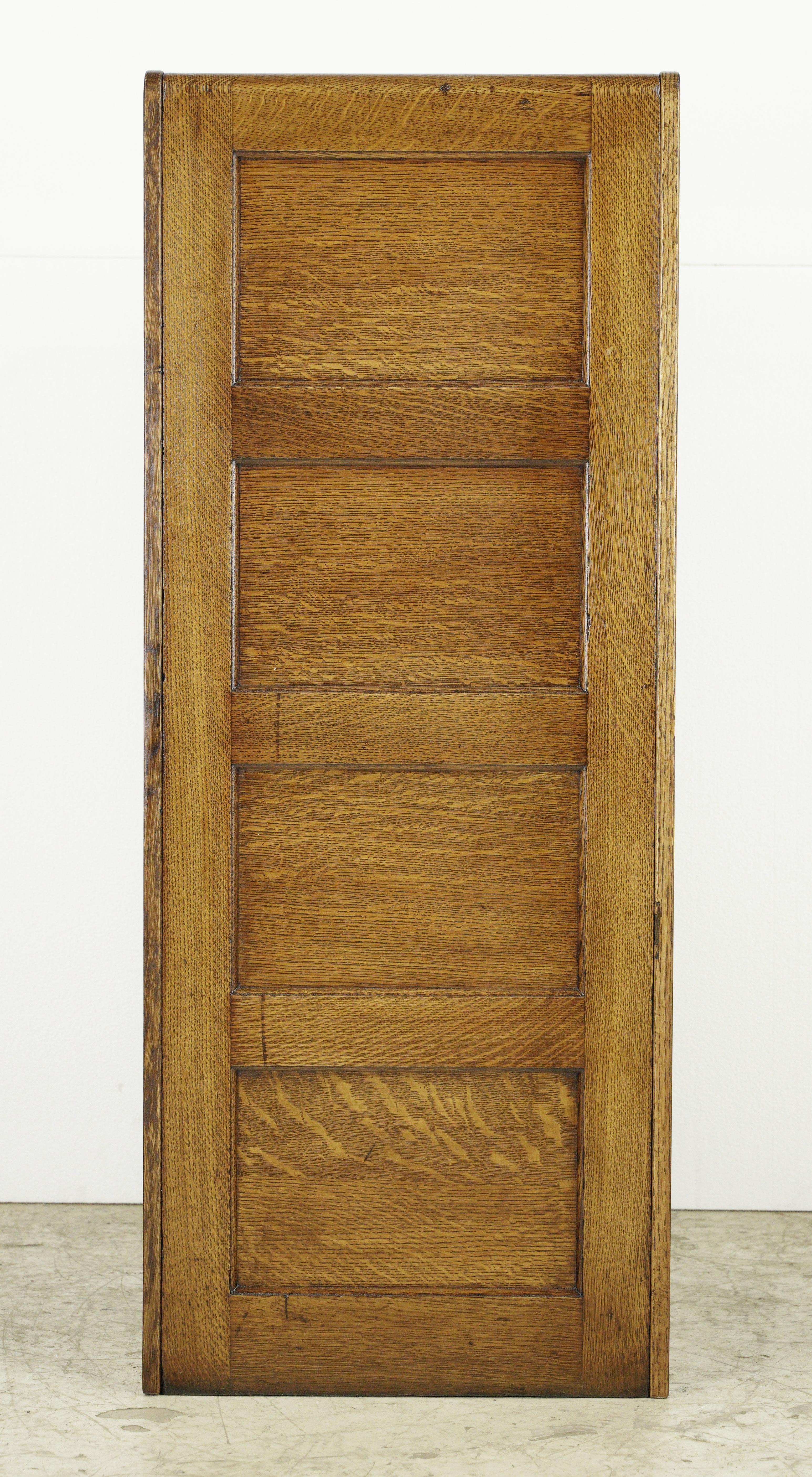 Antique Library Bureau Sole Makers Oak File Cabinet w 4 Drawers 7
