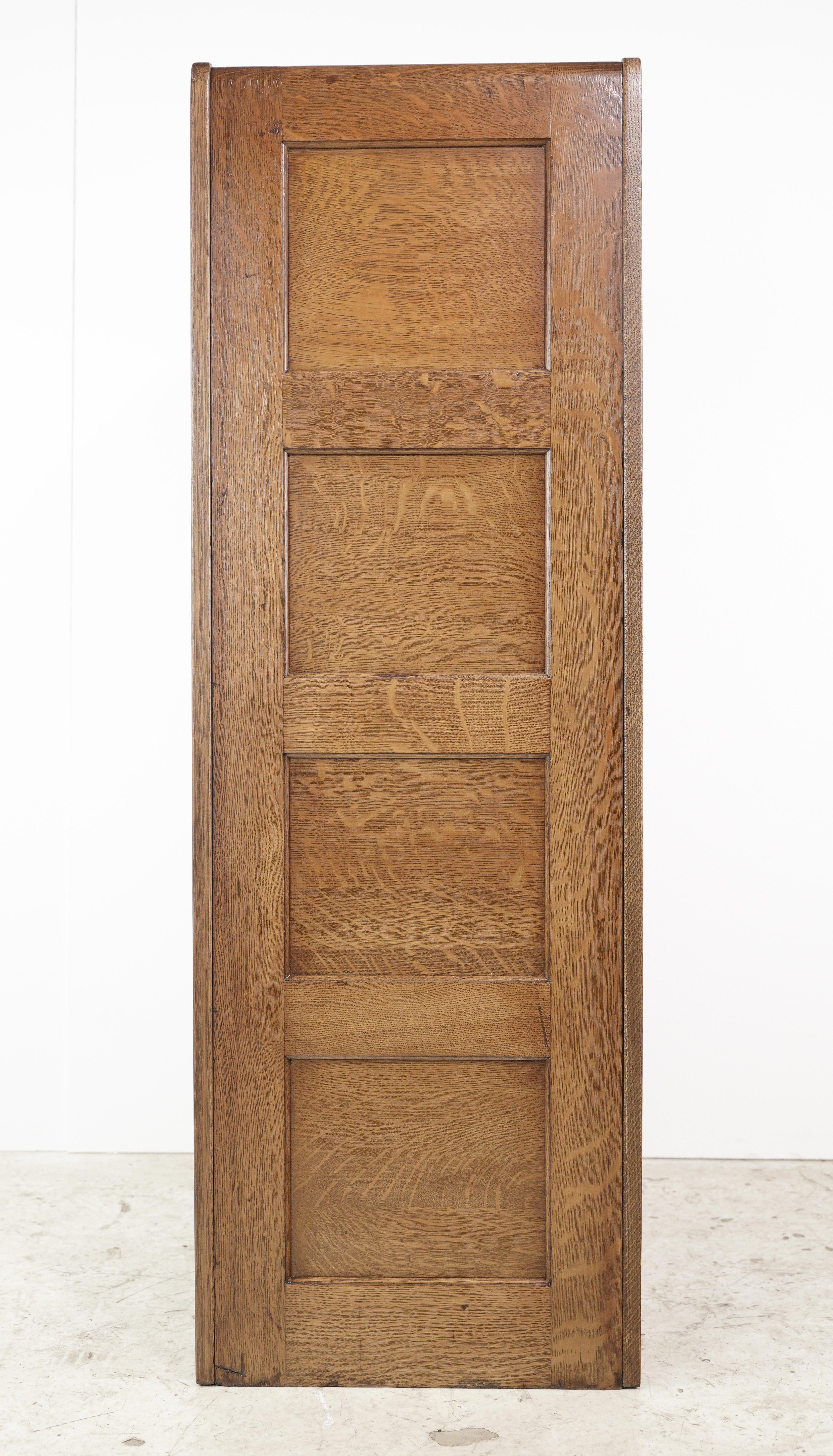 Antique Library Bureau Sole Makers Tiger Oak Wood Filing Cabinet 8