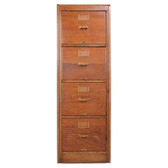 Antique Library Bureau Sole Makers Tiger Oak Wood Filing Cabinet