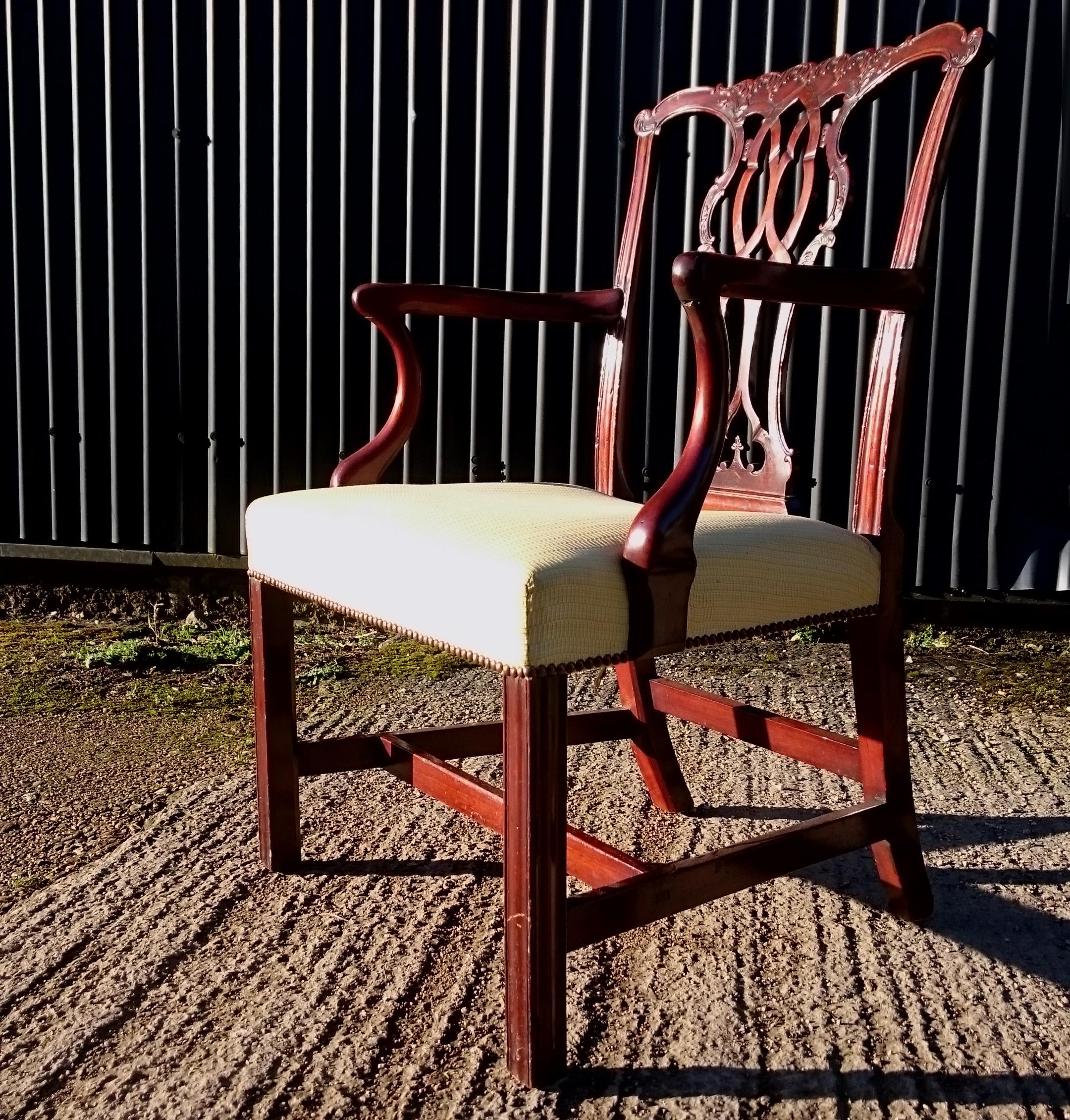 British Antique Library / Desk Chair For Sale