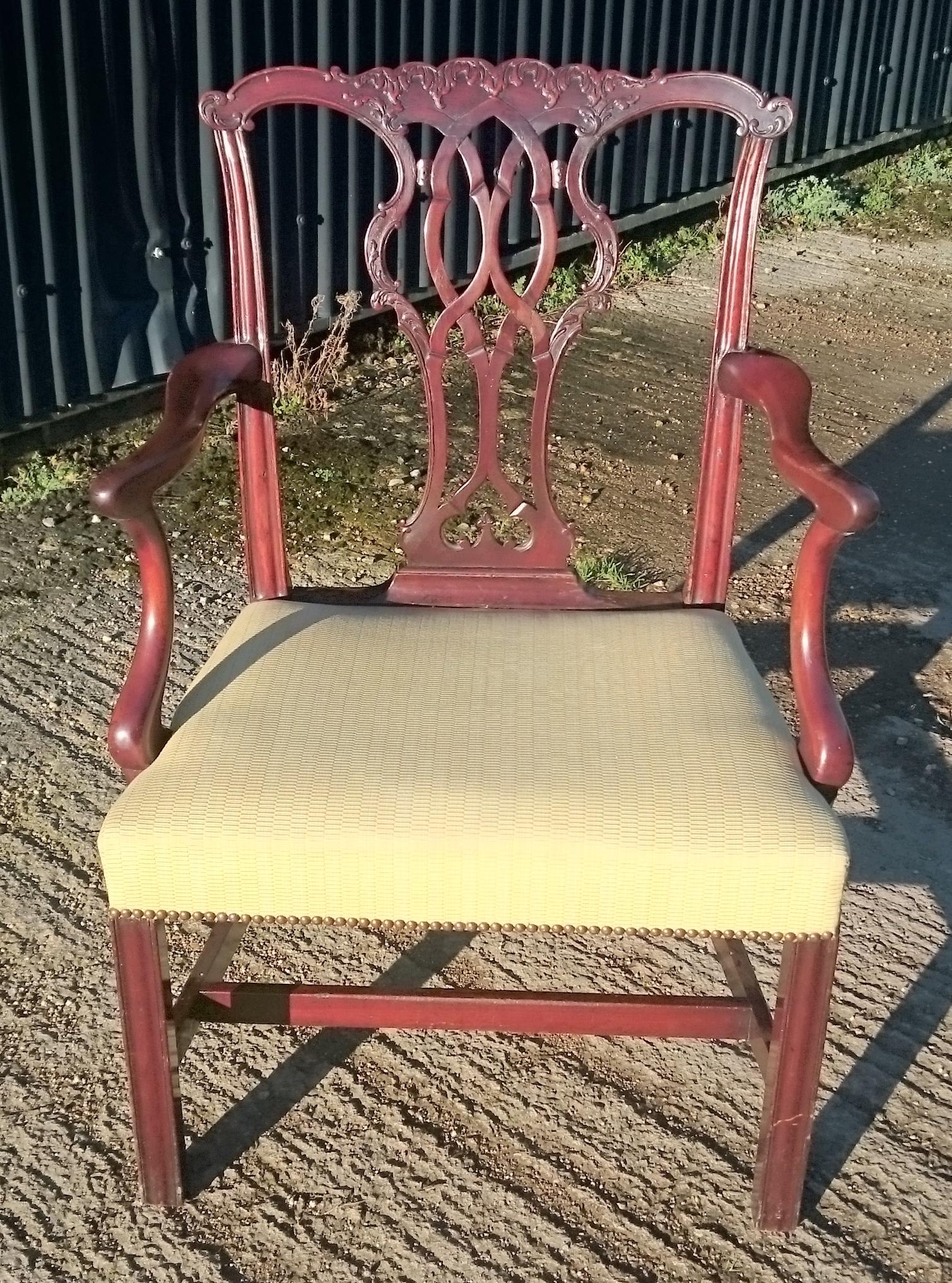 18th Century and Earlier Antique Library / Desk Chair For Sale