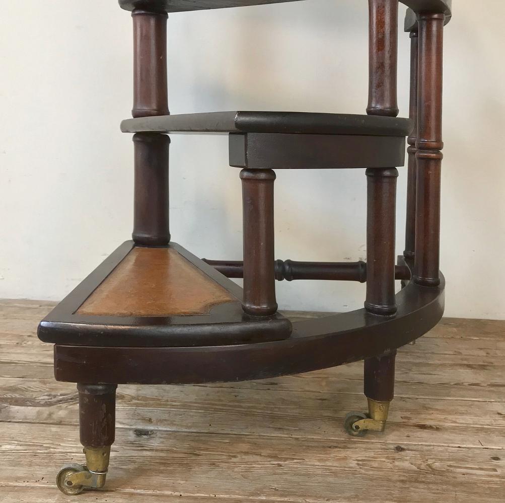 English Antique Library Ladder