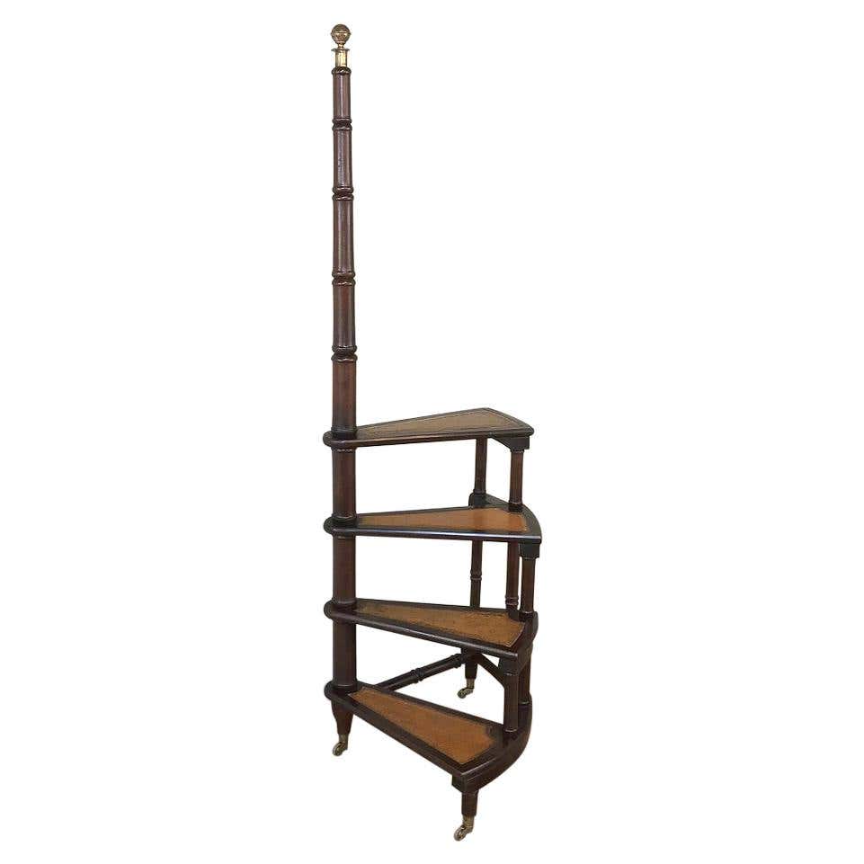 Antique Library Ladder at 1stDibs | library with ladder, antique ...
