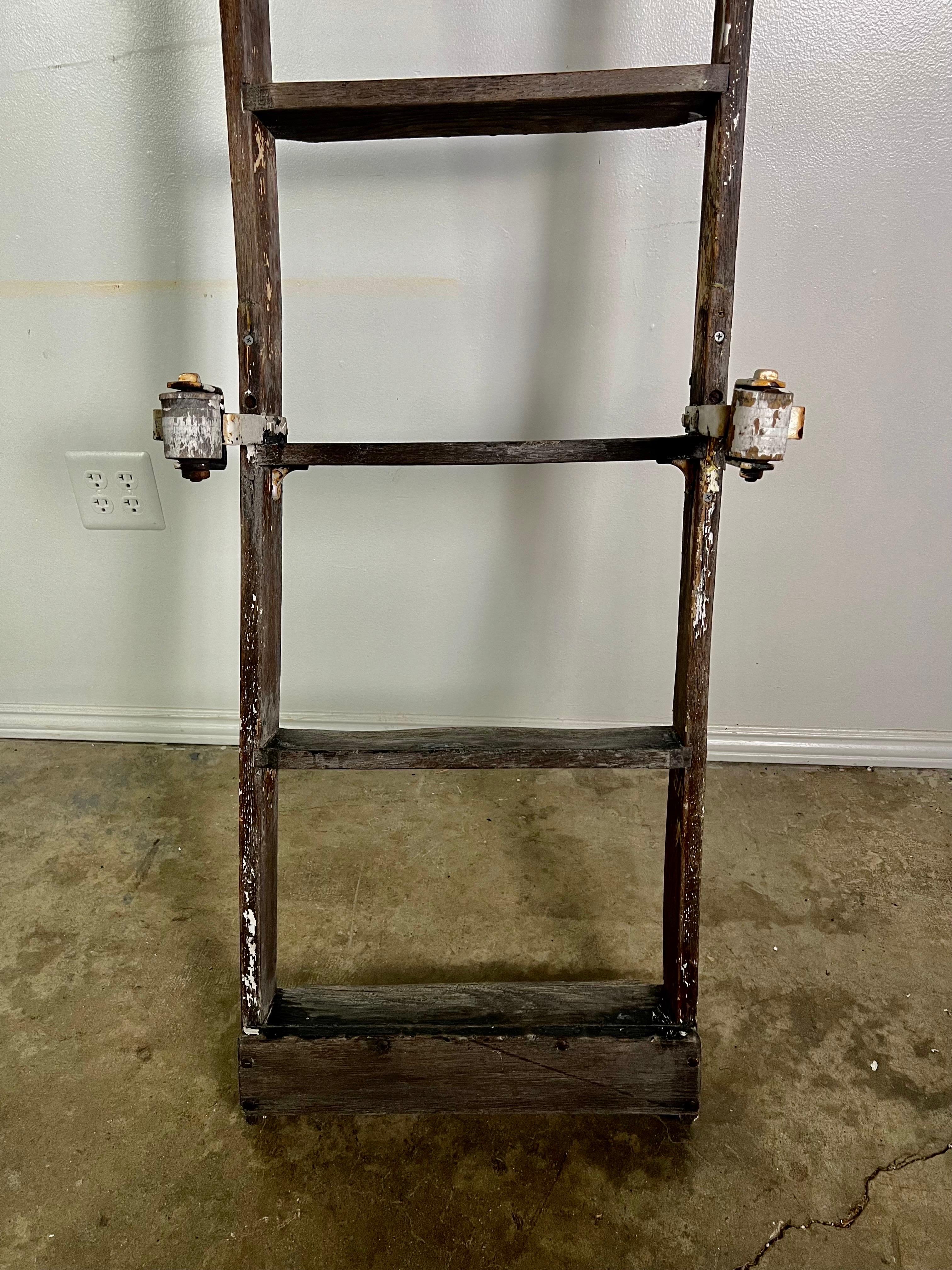 Antique Library Ladder with Great Patina For Sale 6