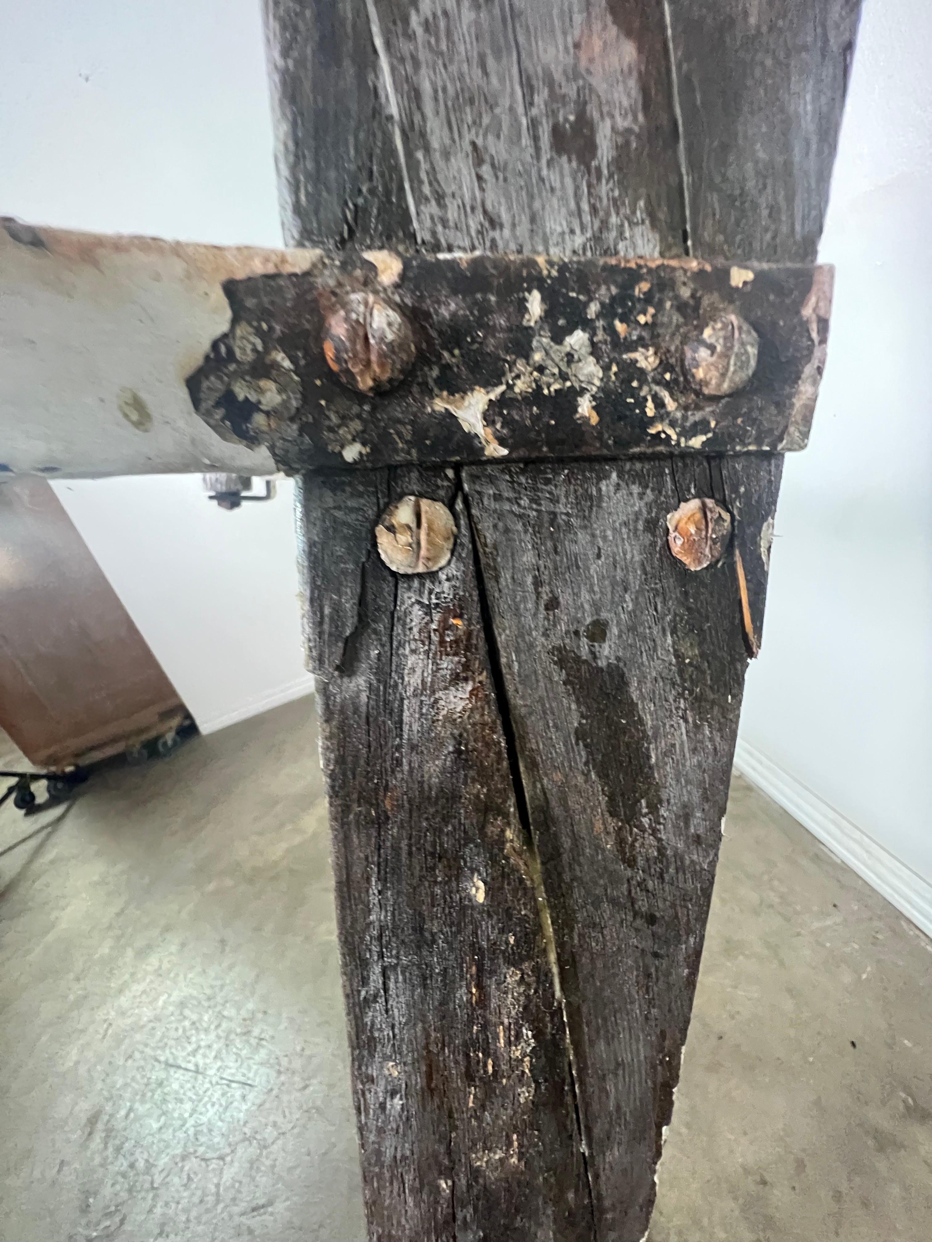 Antique Library Ladder with Great Patina For Sale 9