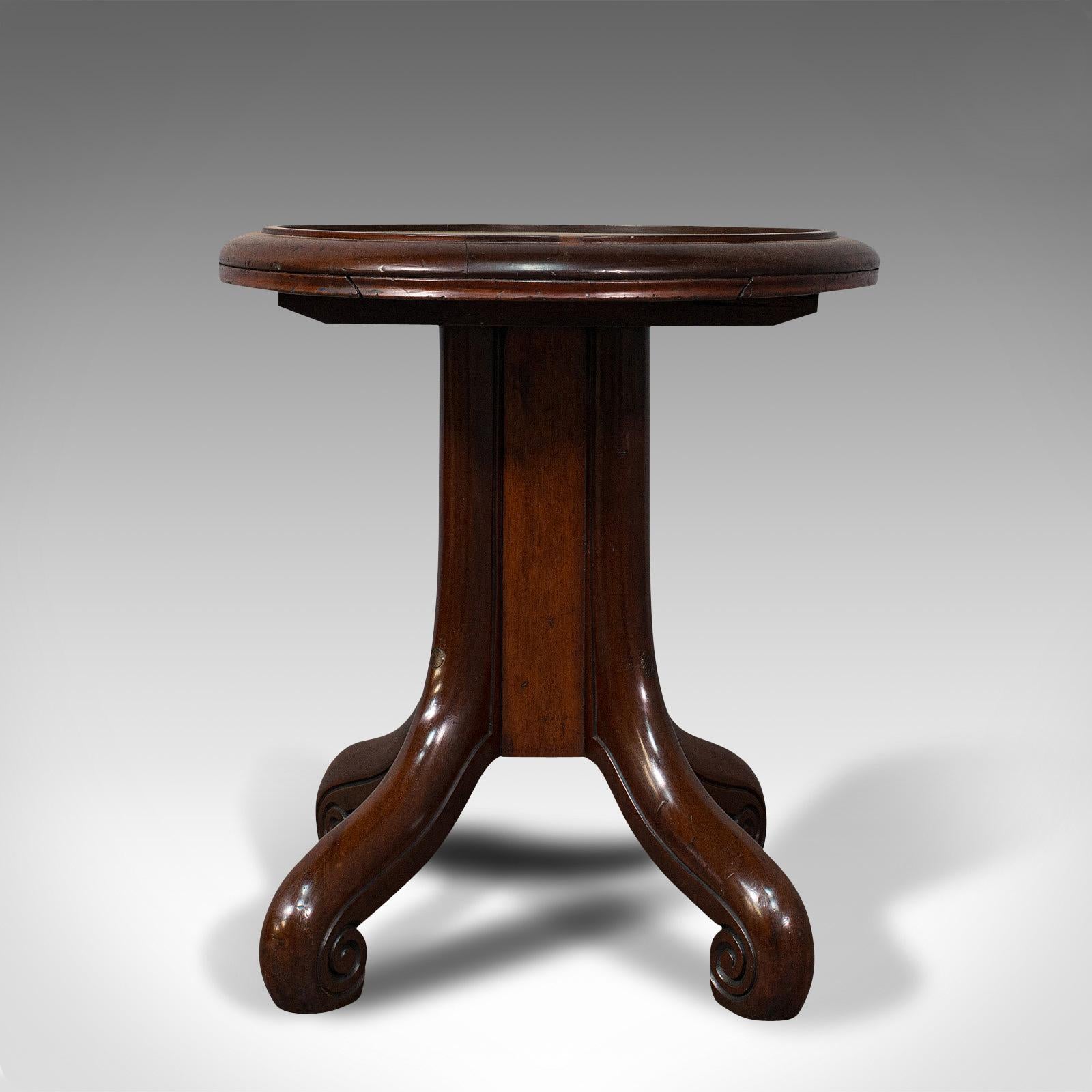 British Antique Library Side Table, English, Mahogany, Occasional, Victorian, Circa 1850