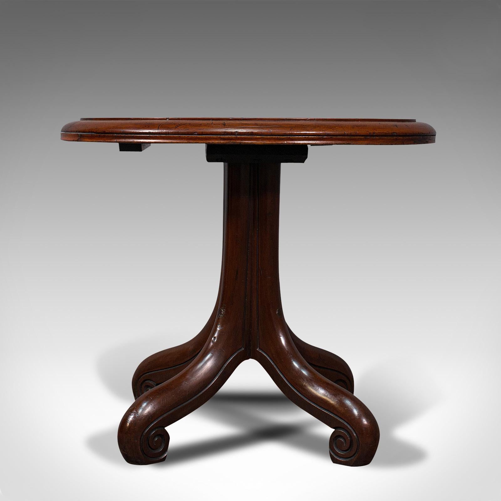 19th Century Antique Library Side Table, English, Mahogany, Occasional, Victorian, Circa 1850