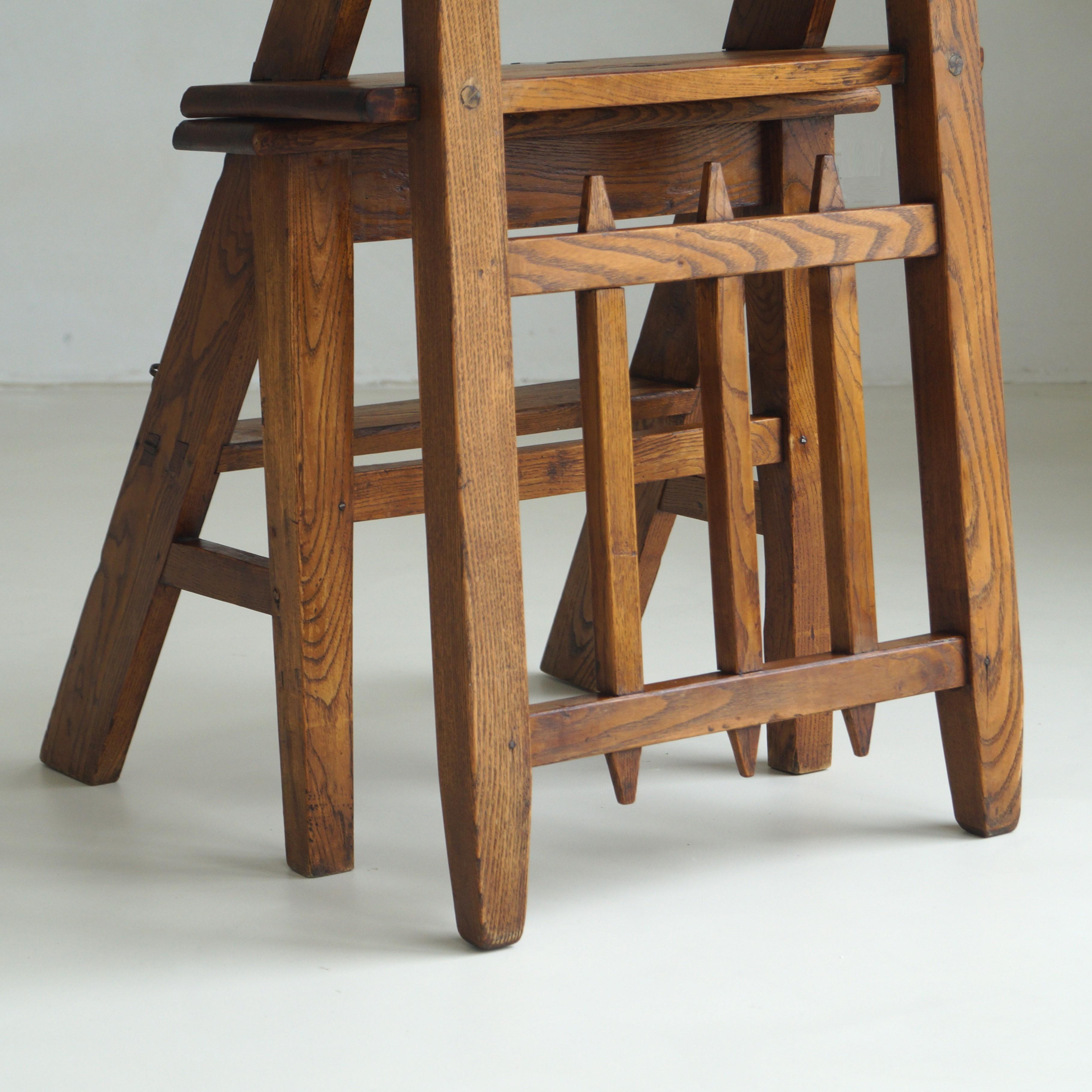 Dutch Arts & Crafts library steps chair, 1910s For Sale 9