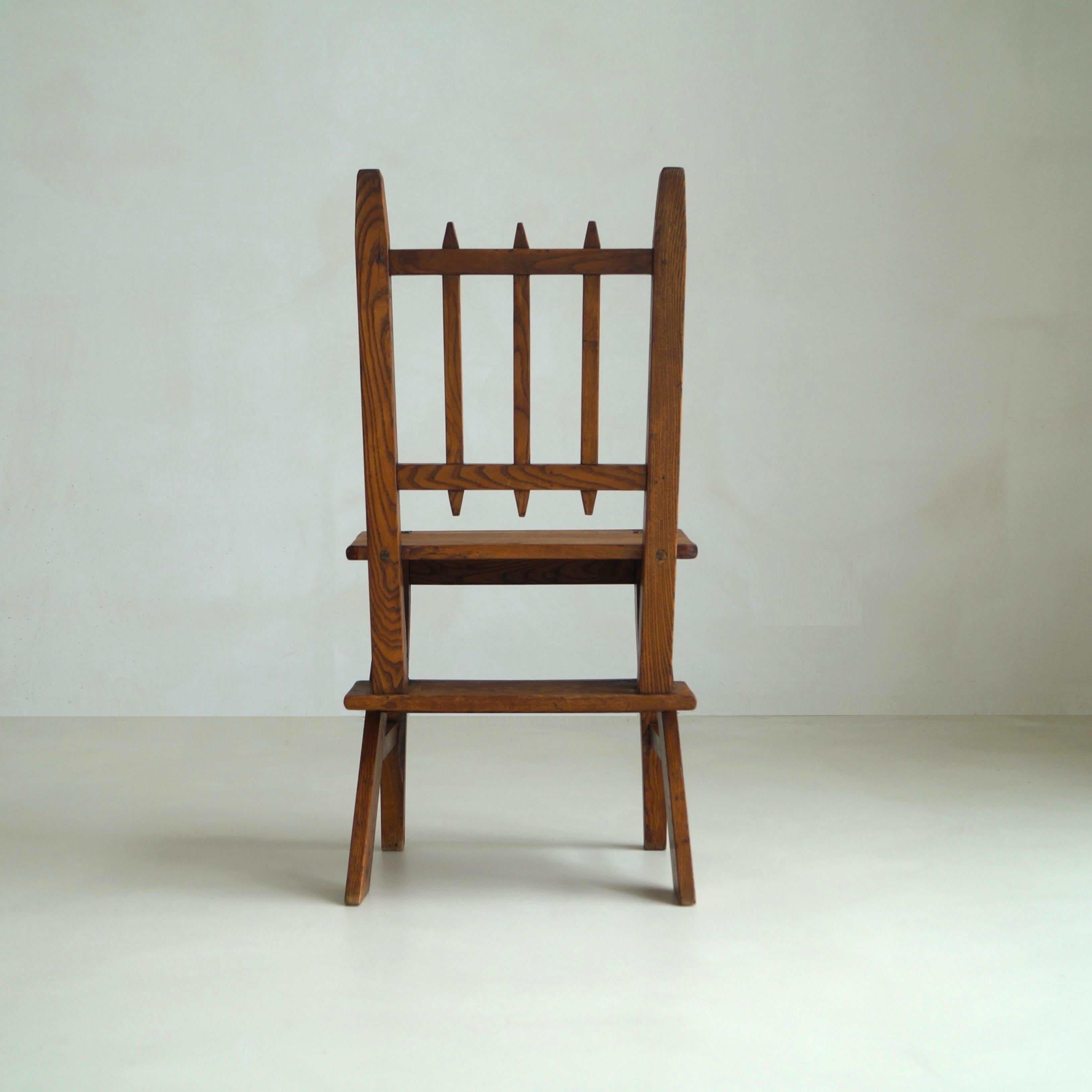 Dutch Arts & Crafts library steps chair, 1910s For Sale 10