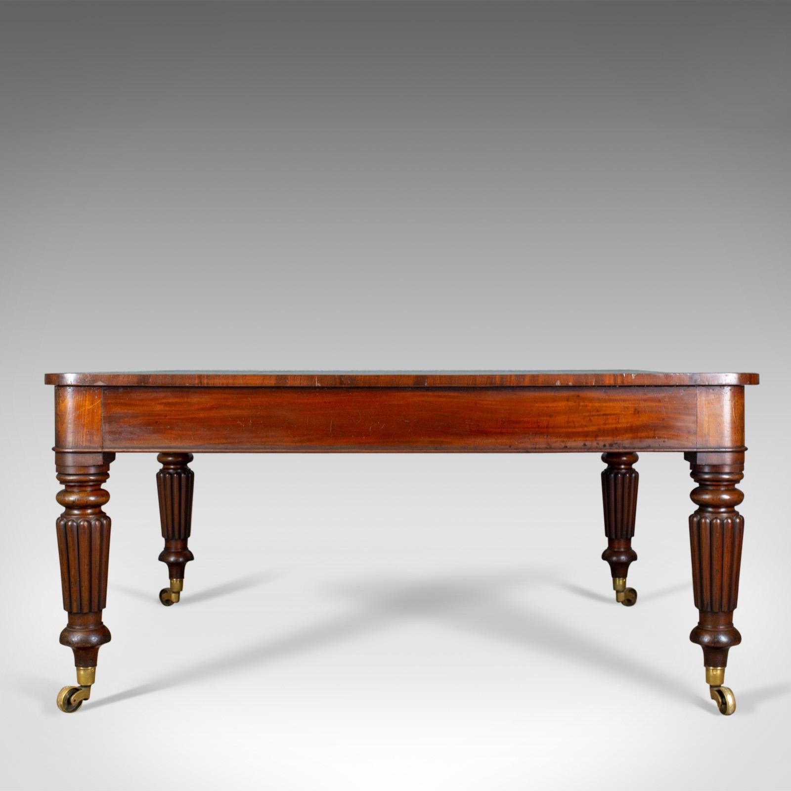 Antique Library Table, English, William IV, Mahogany, Cartographers, circa 1835 In Good Condition In Hele, Devon, GB