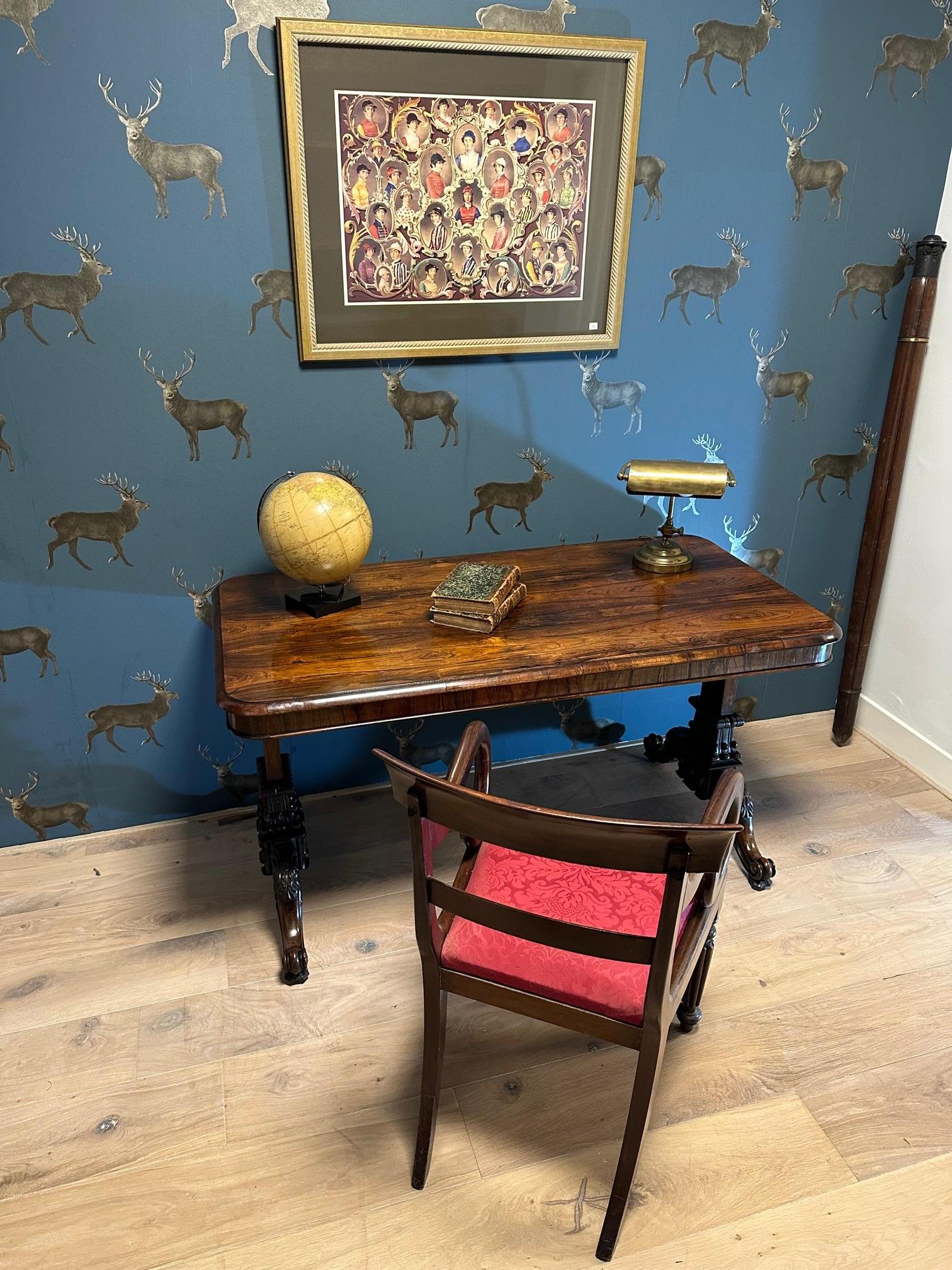 Mid-19th Century Antique library table For Sale