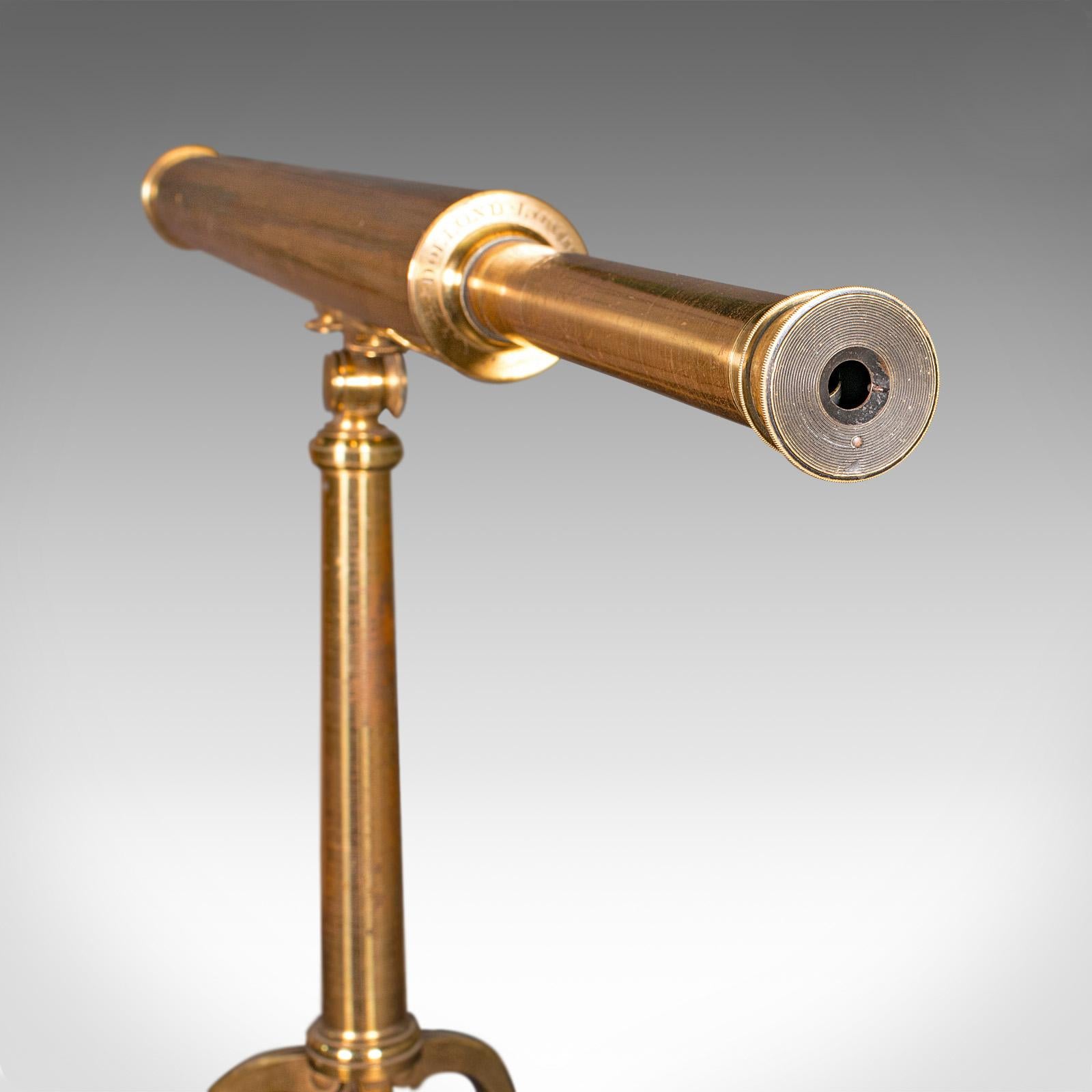 Antique Library Telescope, English, Brass, Astronomical, Dollond, Late Victorian 3