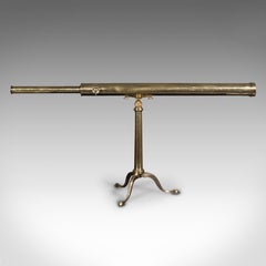 Antique Library Telescope, English Brass, Astronomical, Dollond, Victorian, 1890