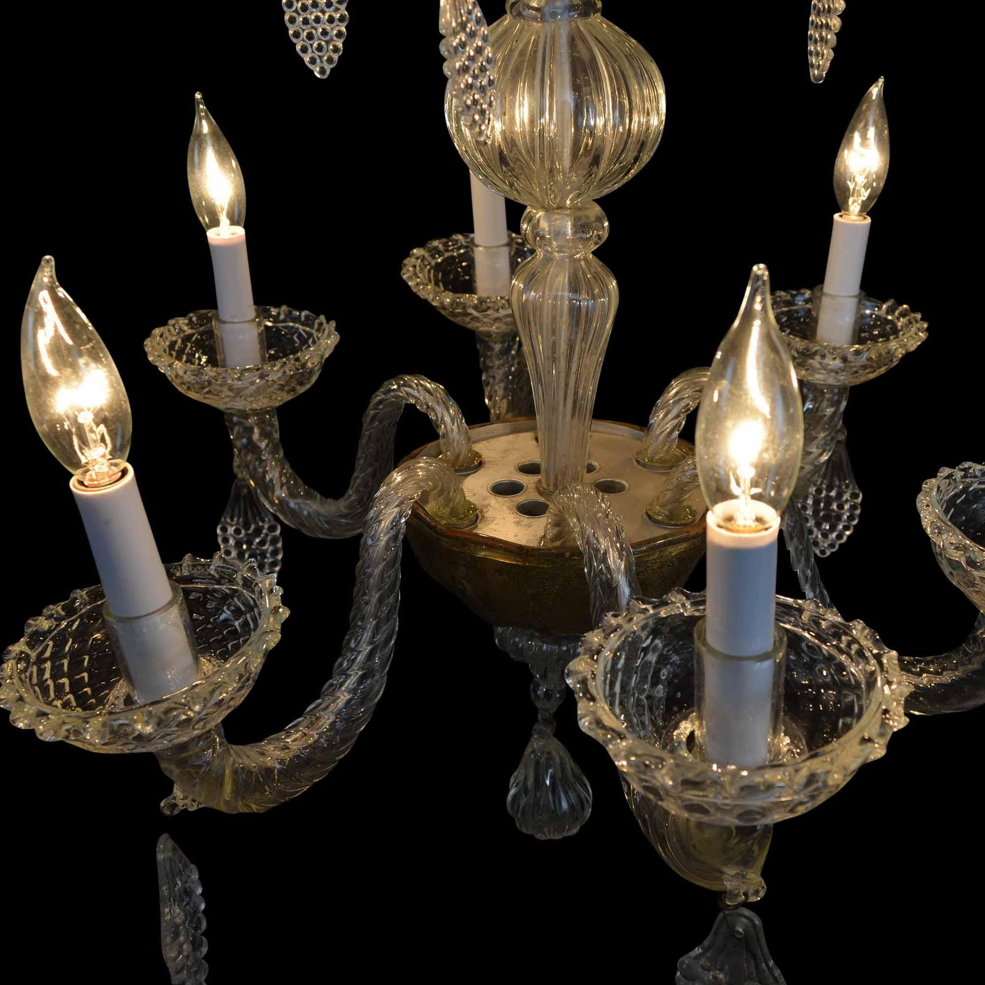 Belgian Antique Liege 6-Light Chandelier For Sale