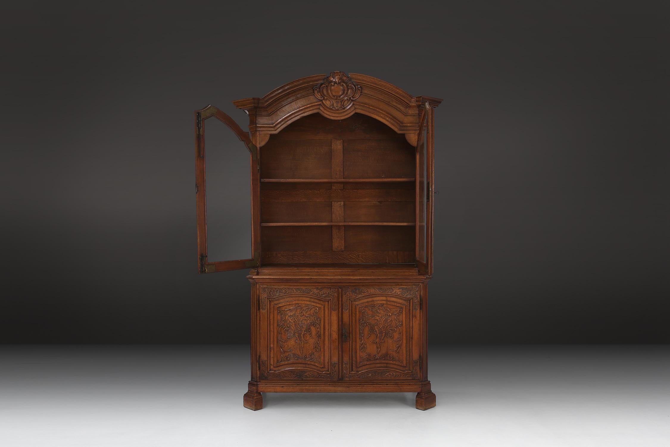 Baroque Antique Liège Cabinet 18th Century For Sale