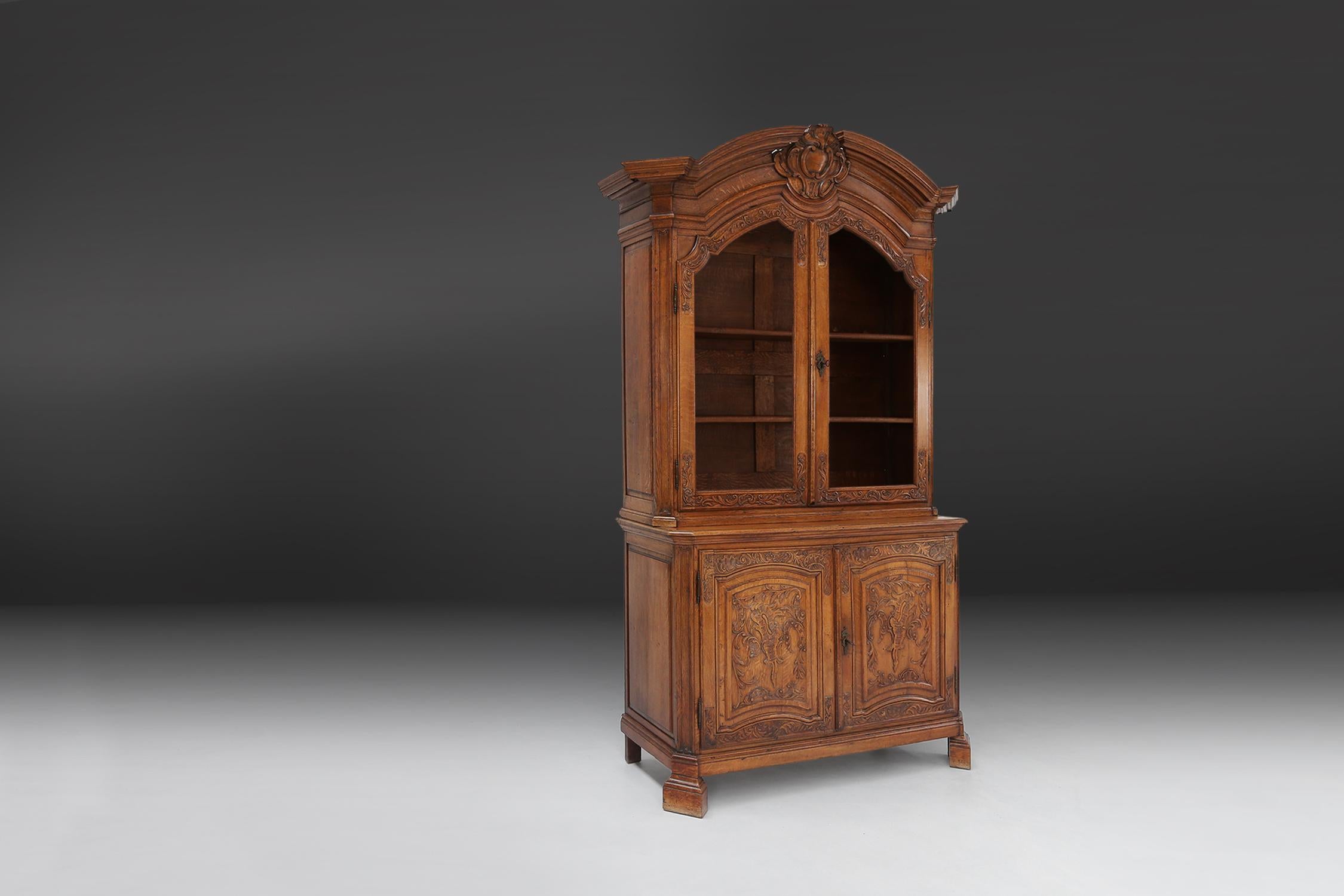Belgian Antique Liège Cabinet 18th Century For Sale