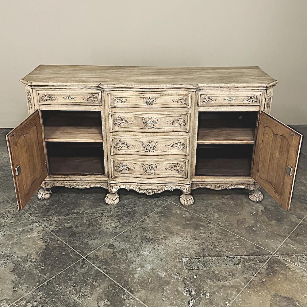 Belgian Antique Liegoise Country French Buffet, Linen Press For Sale